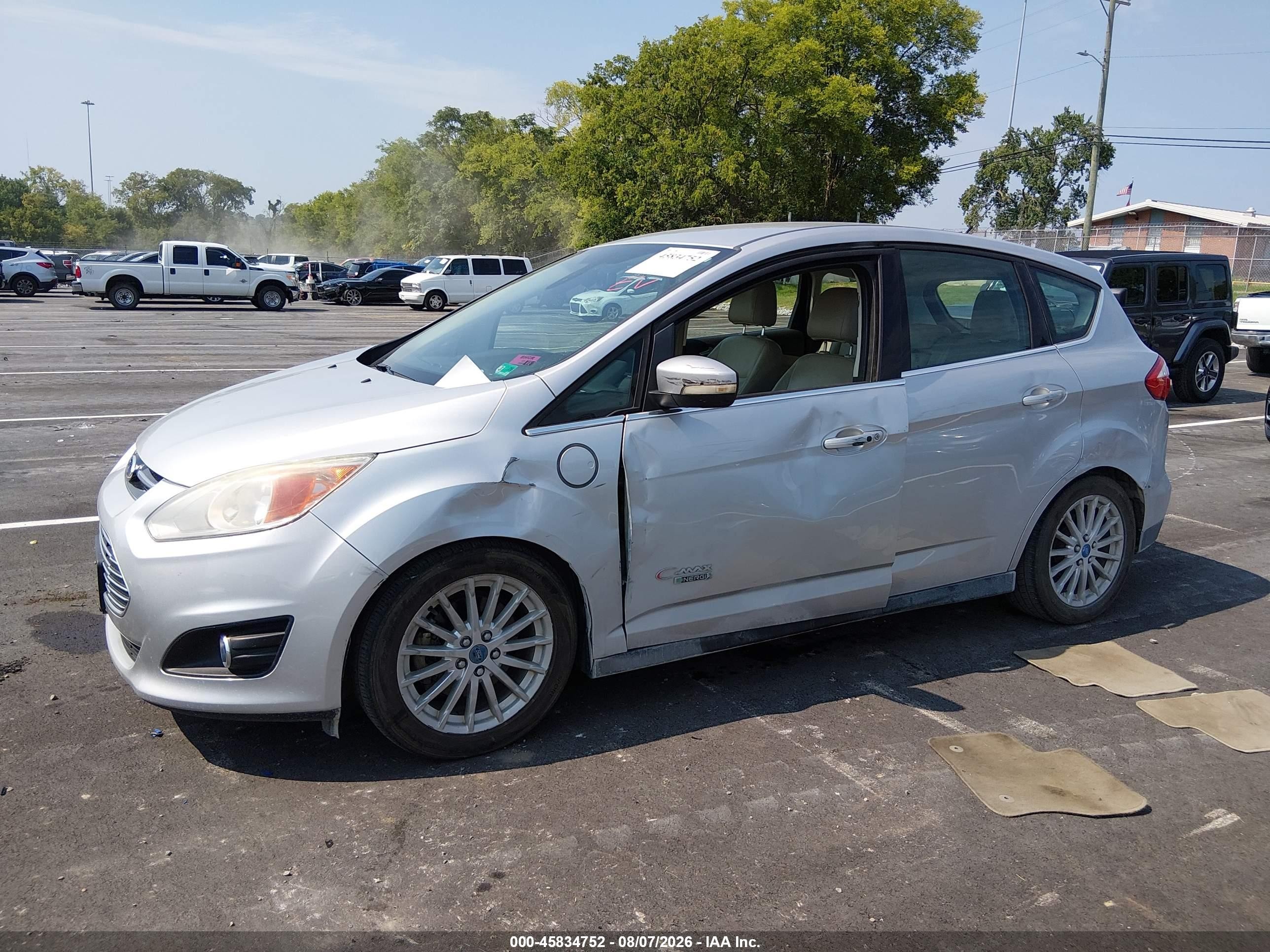 2013 Ford C-max Energi Sel Silver vin: 1FADP5CU9DL516716