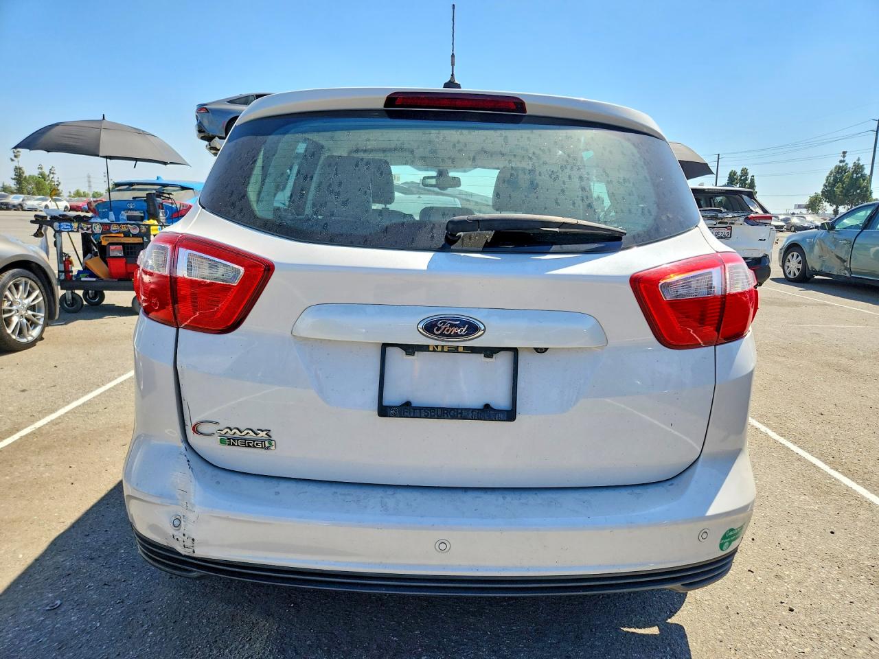 2013 Ford C-max Premium White vin: 1FADP5CU9DL521320