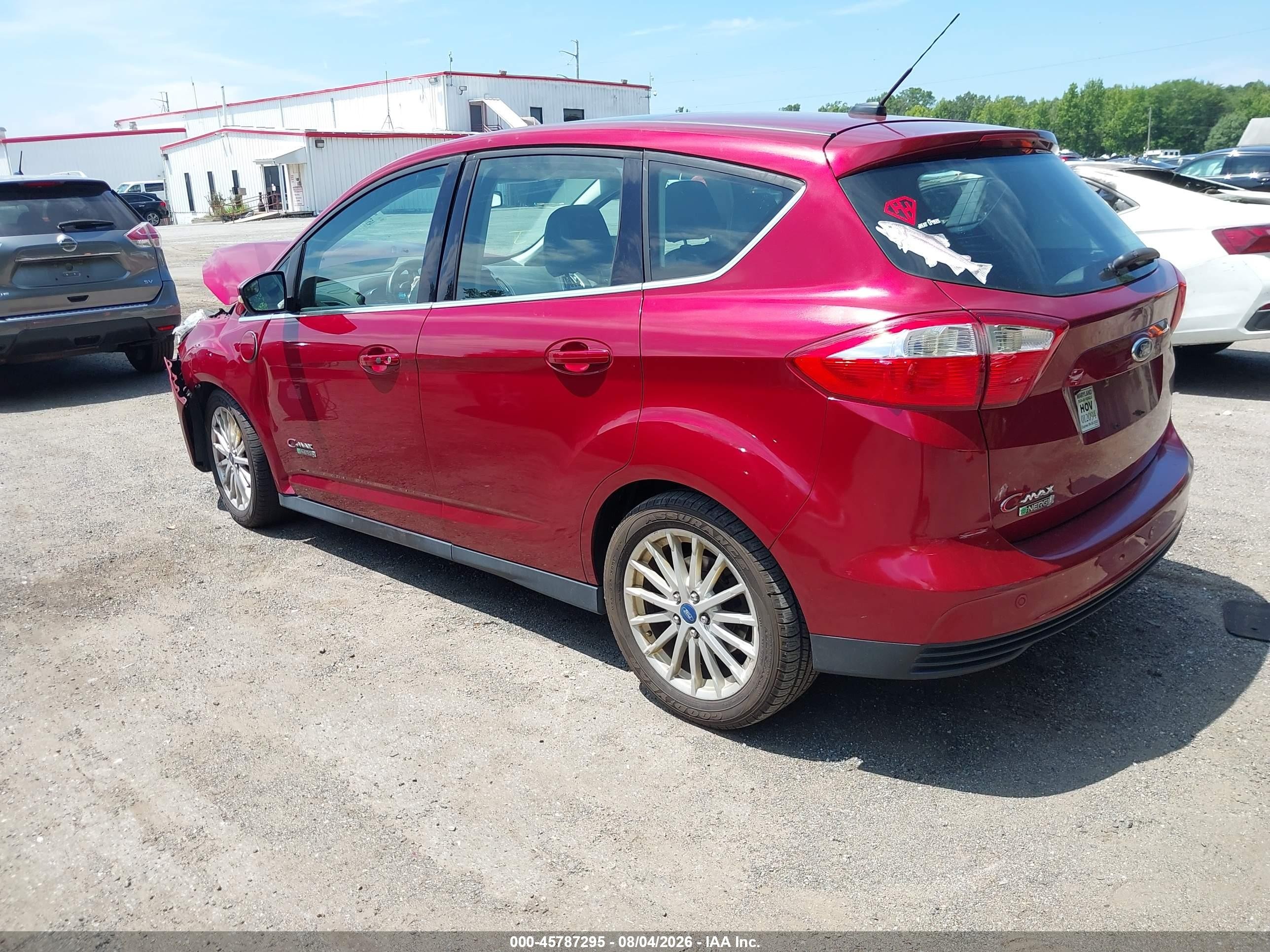 2013 Ford C-max Energi Sel Red vin: 1FADP5CU9DL524198