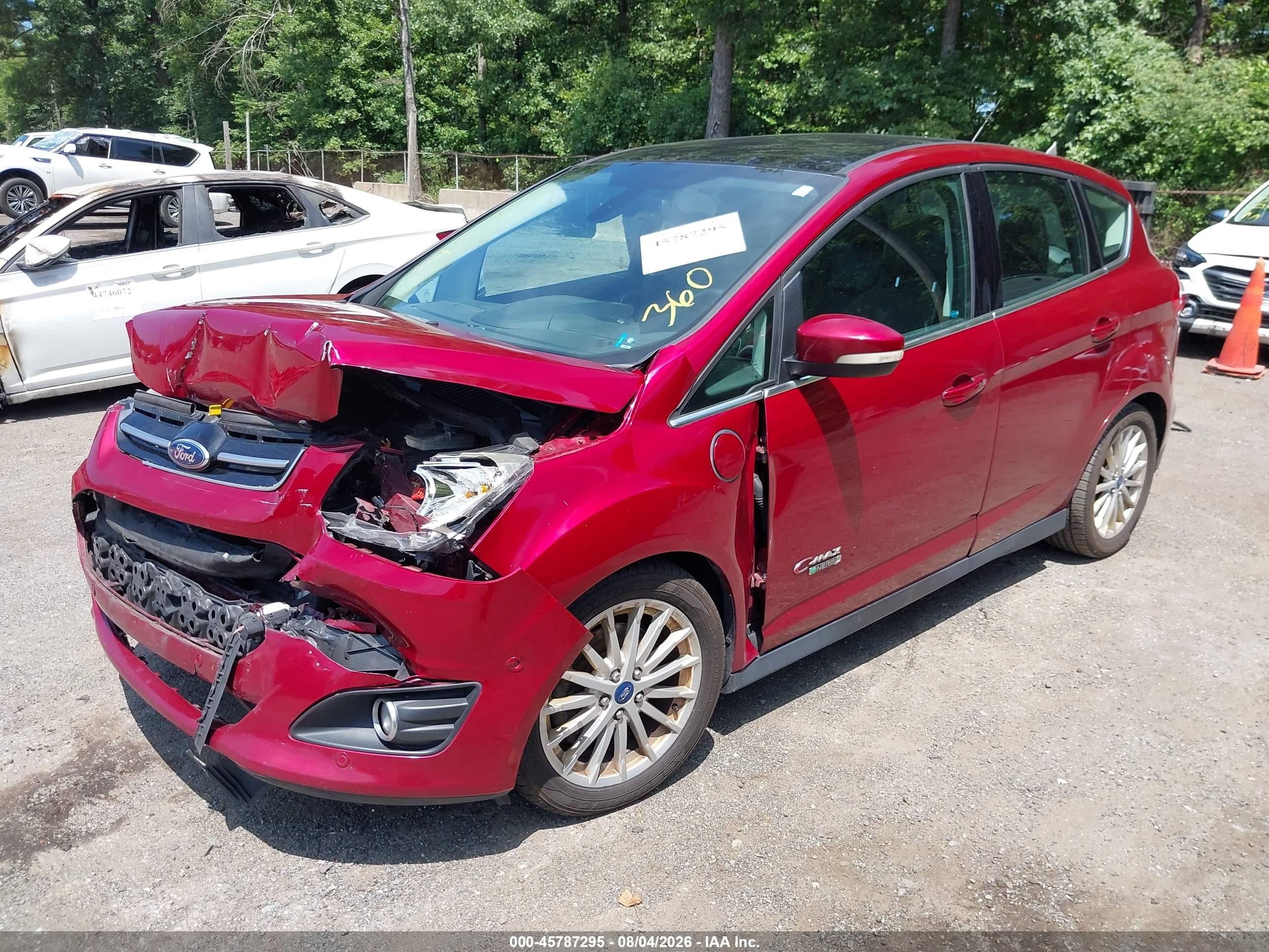 2013 Ford C-max Energi Sel Red vin: 1FADP5CU9DL524198
