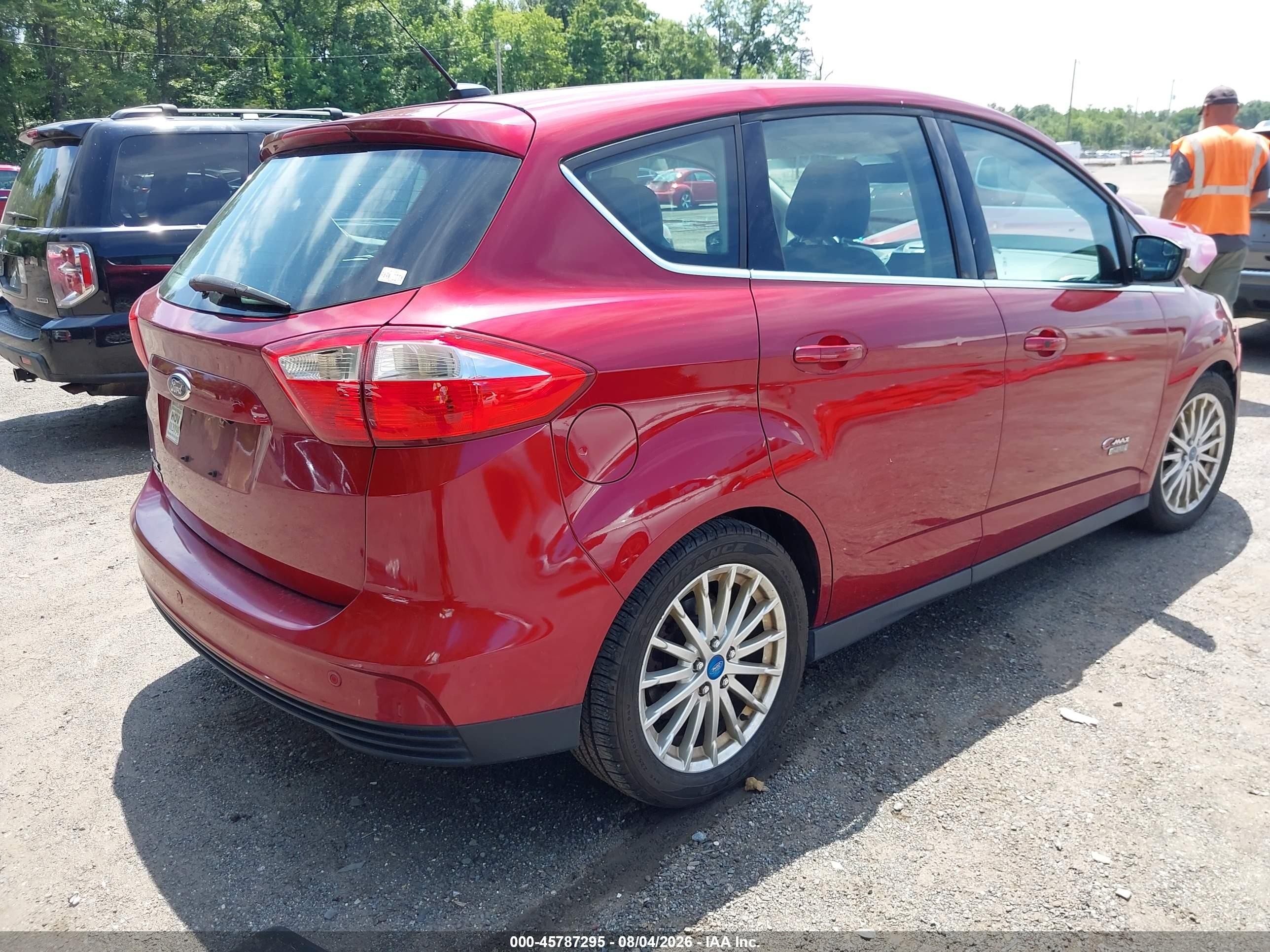 2013 Ford C-max Energi Sel Red vin: 1FADP5CU9DL524198