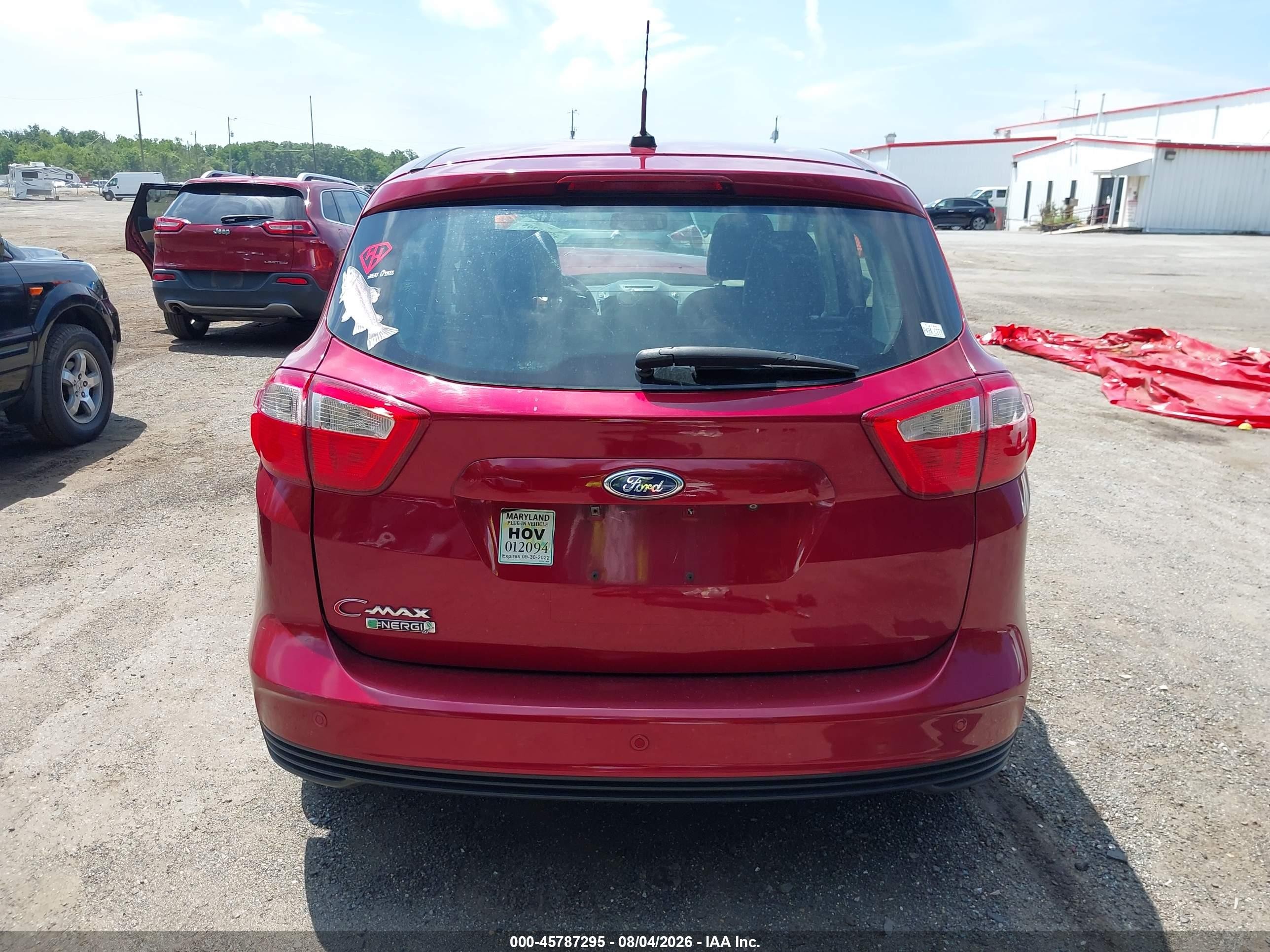 2013 Ford C-max Energi Sel Red vin: 1FADP5CU9DL524198