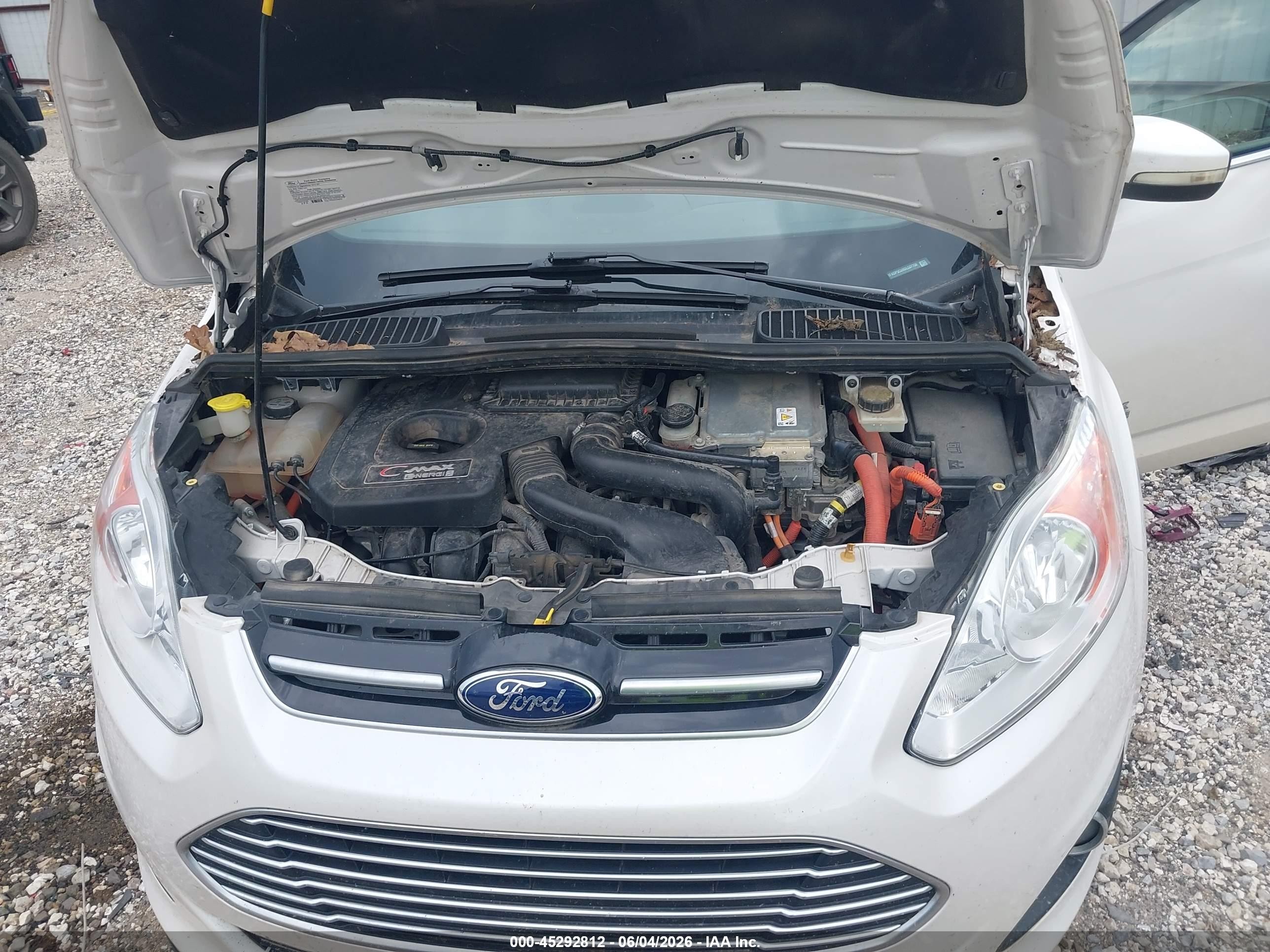 2013 Ford C-max Energi Sel White vin: 1FADP5CU9DL537758