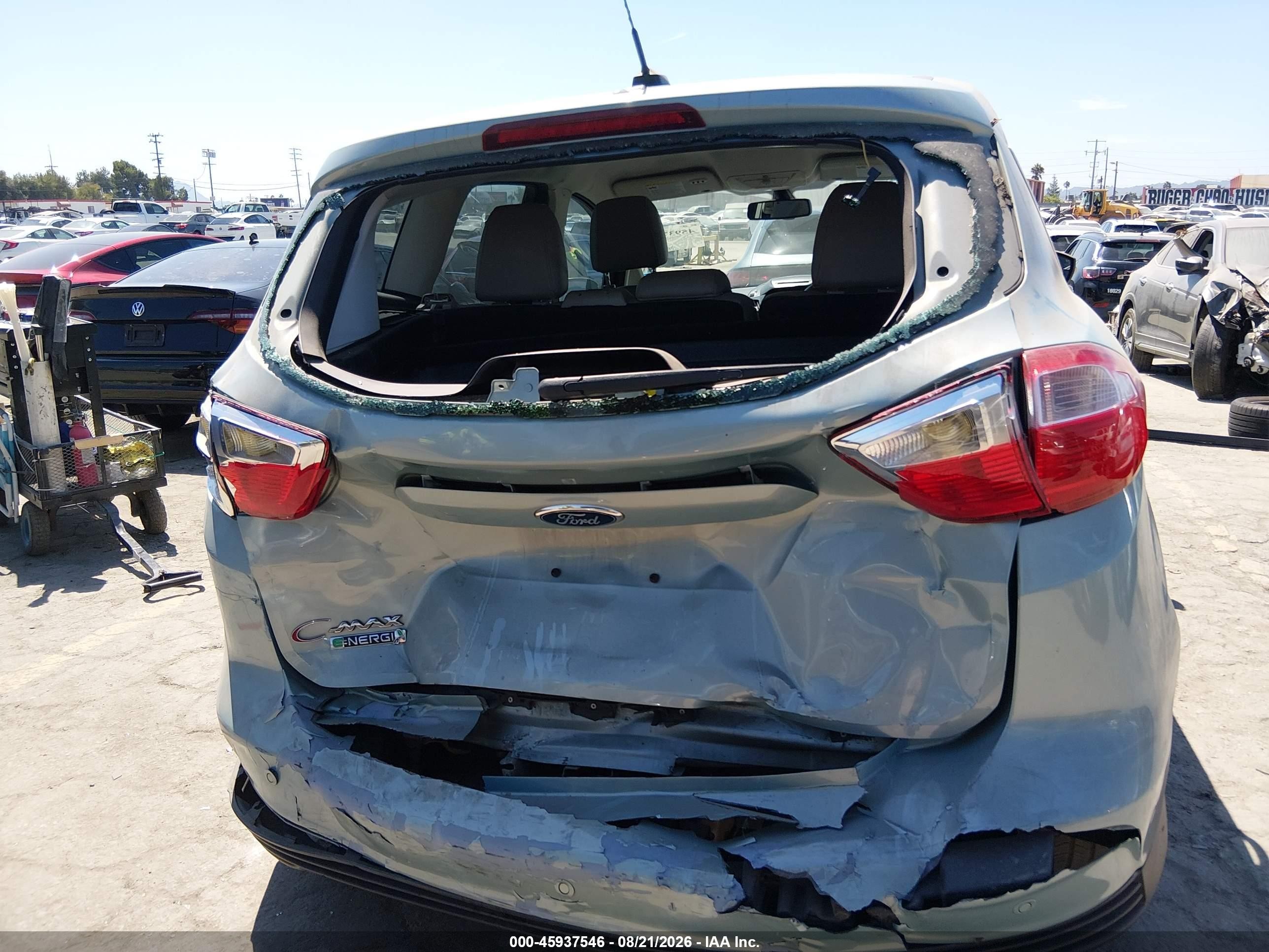 2013 Ford C-max Energi Sel Light Blue vin: 1FADP5CU9DL551837