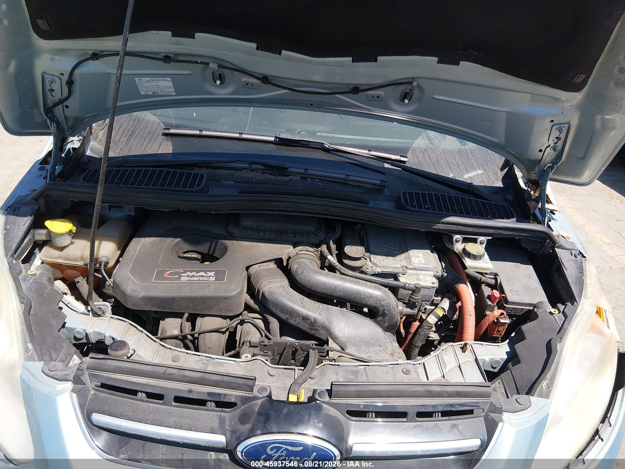 2013 Ford C-max Energi Sel Light Blue vin: 1FADP5CU9DL551837