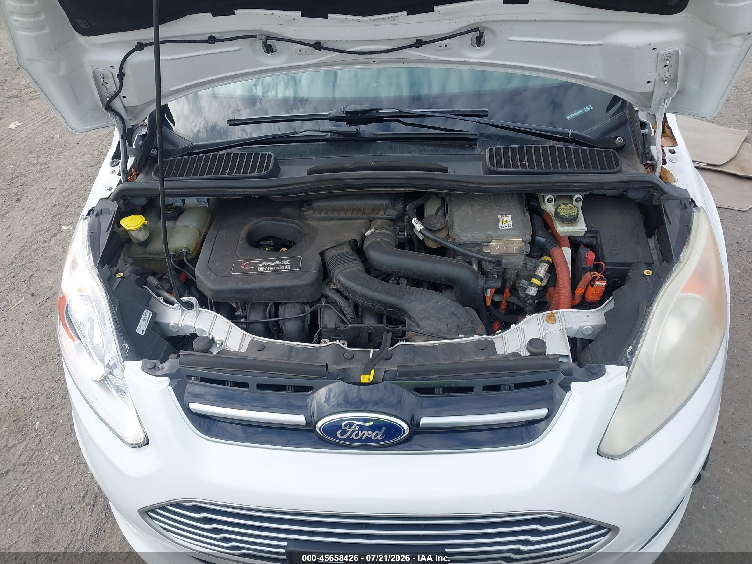2013 Ford C-max Energi Sel White vin: 1FADP5CU9DL553961