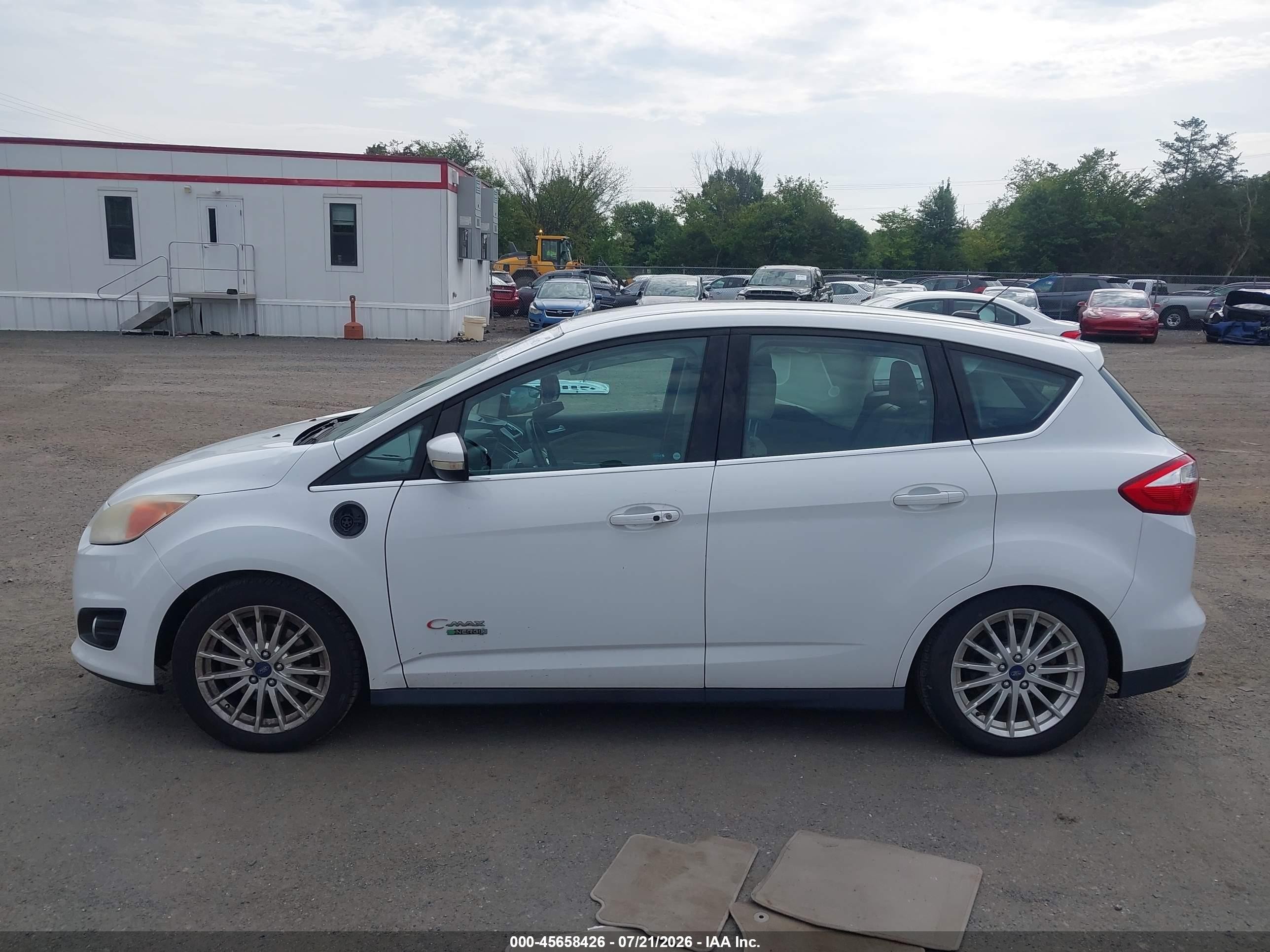 2013 Ford C-max Energi Sel White vin: 1FADP5CU9DL553961