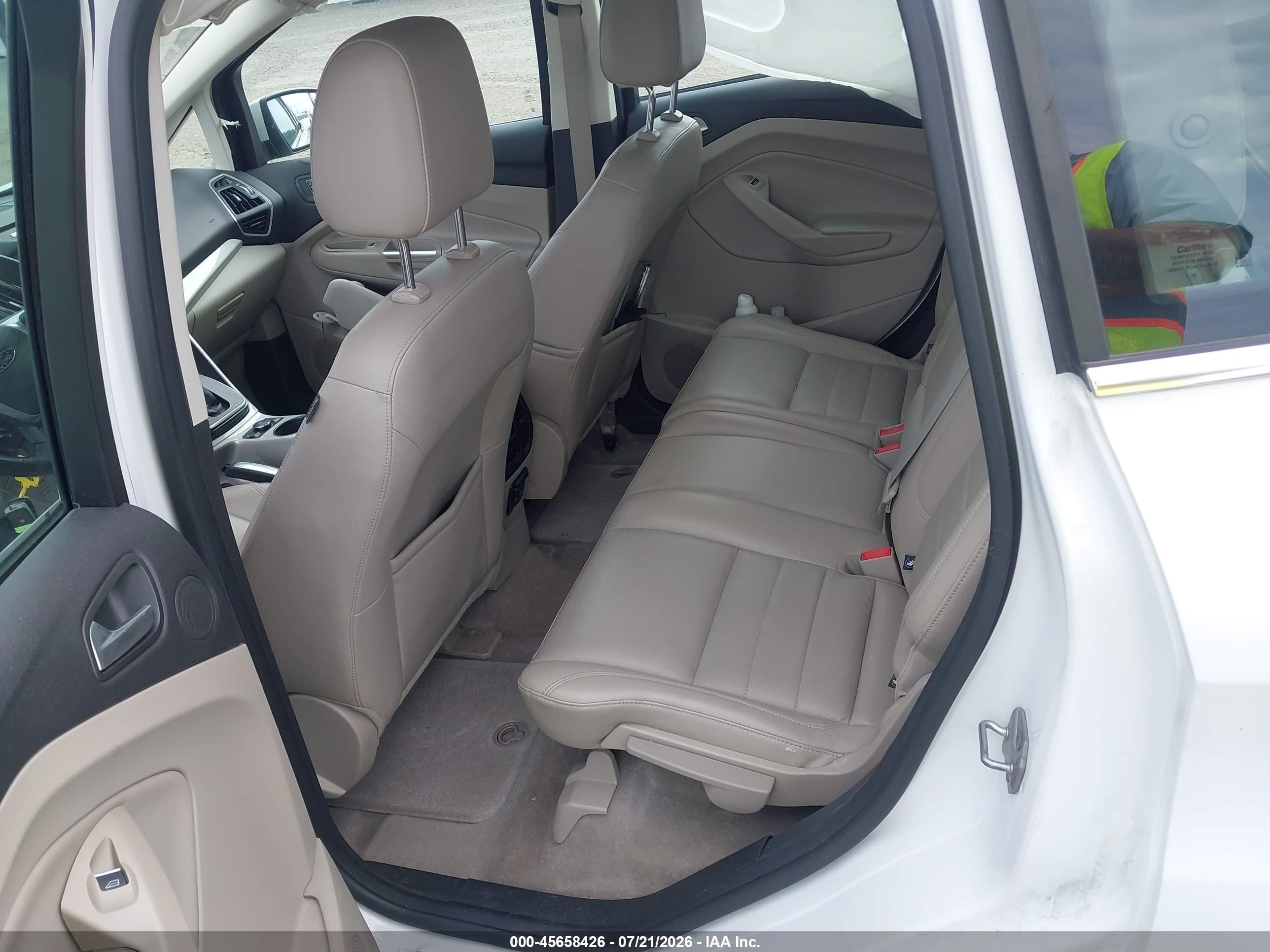 2013 Ford C-max Energi Sel White vin: 1FADP5CU9DL553961
