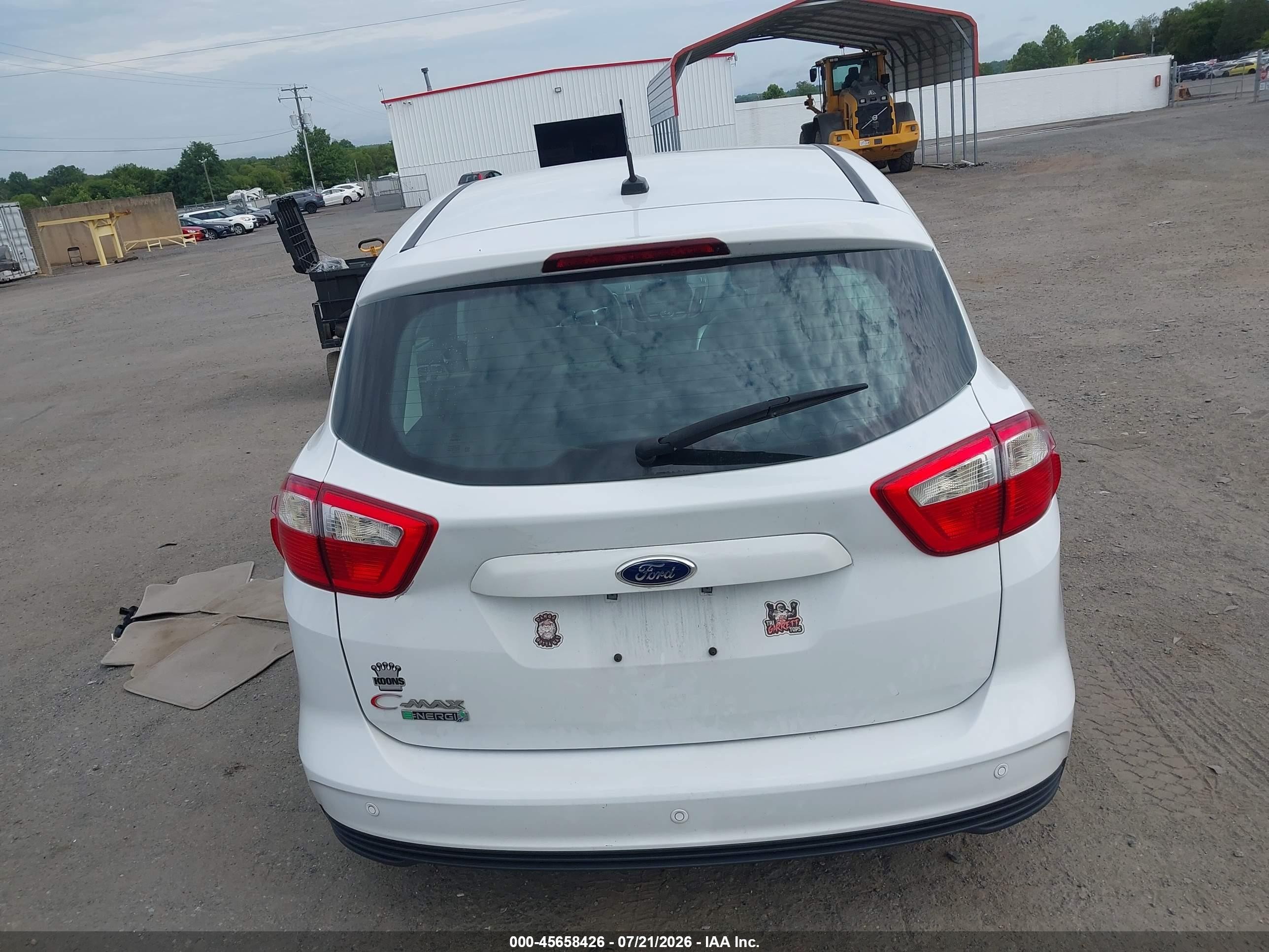 2013 Ford C-max Energi Sel White vin: 1FADP5CU9DL553961