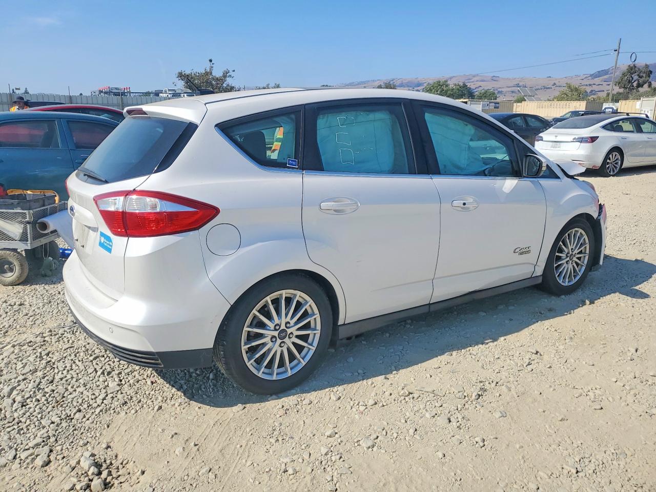 2014 Ford C-max Premium White vin: 1FADP5CU9EL507032