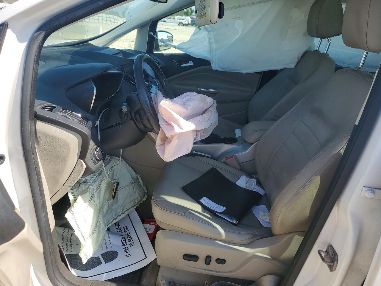 2014 Ford C-max Premium White vin: 1FADP5CU9EL507032