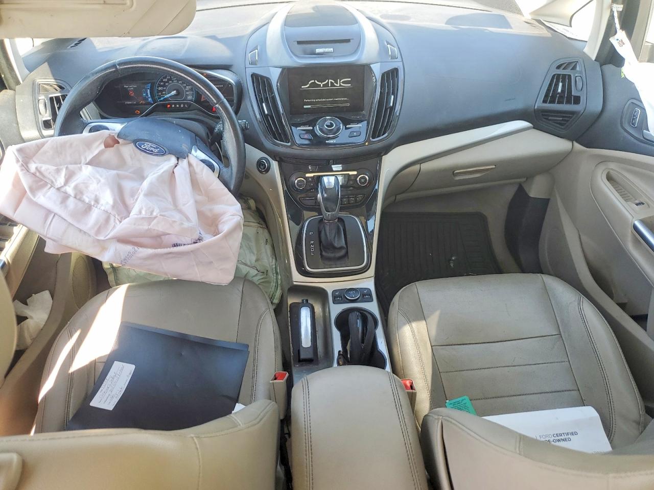 2014 Ford C-max Premium White vin: 1FADP5CU9EL507032