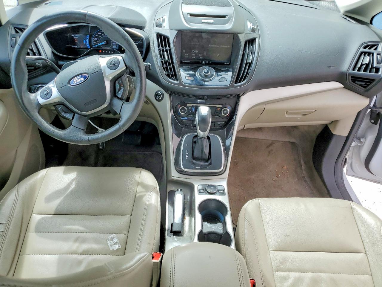 2014 Ford C-max Premium White vin: 1FADP5CU9EL508357