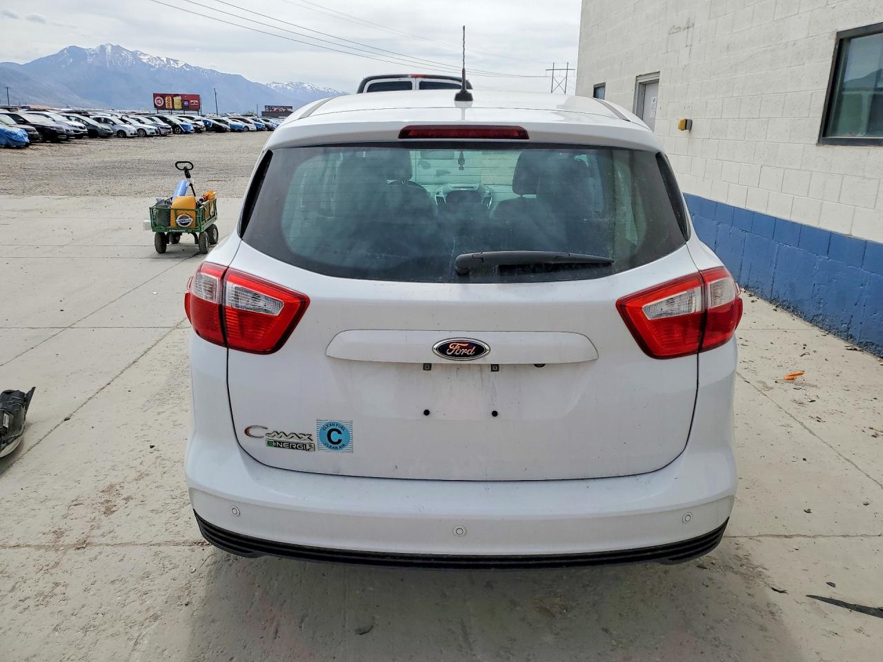 2014 Ford C-max Premium White vin: 1FADP5CU9EL508357