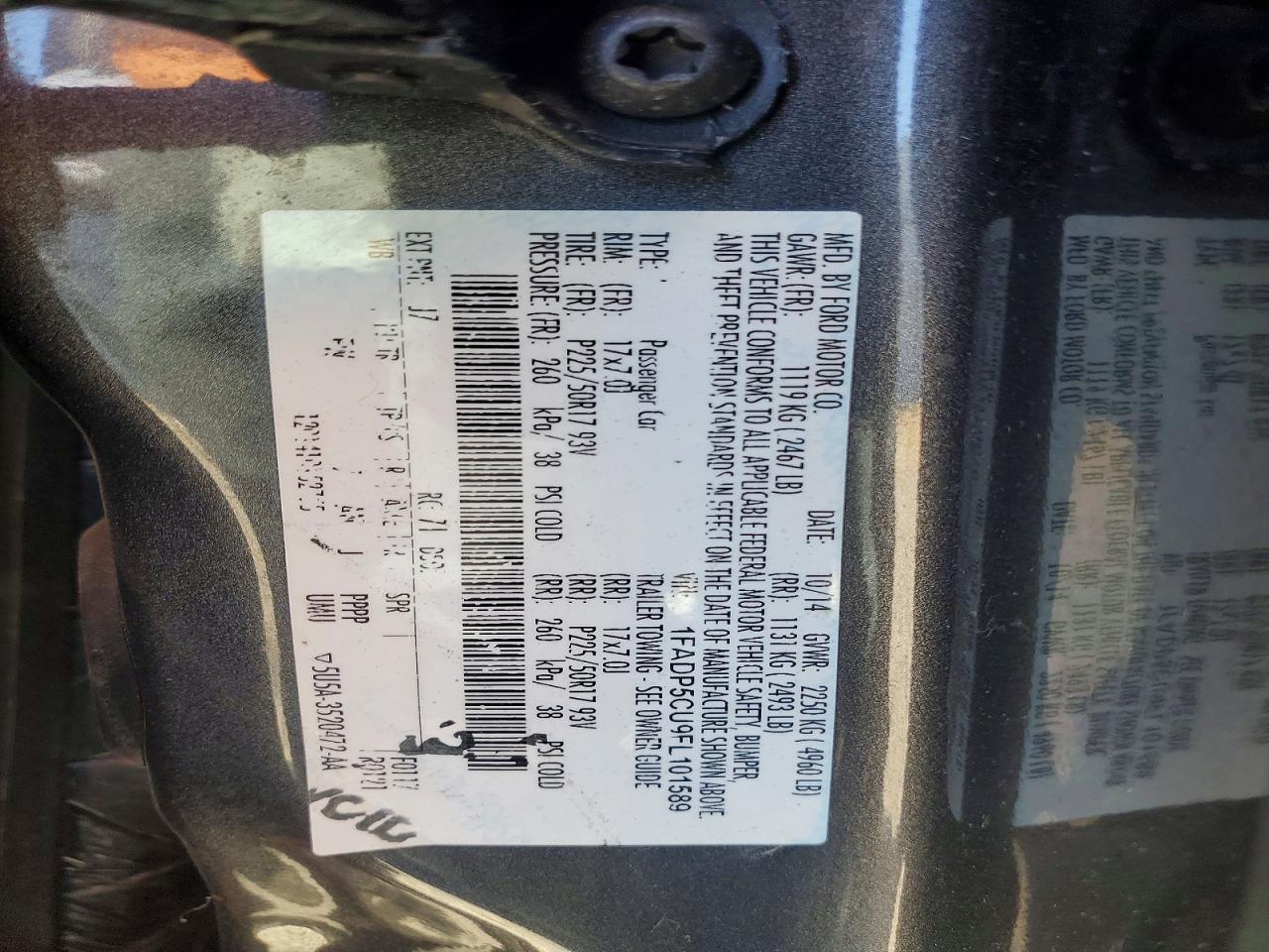 2015 Ford C-max Premium Sel Серый vin: 1FADP5CU9FL101589