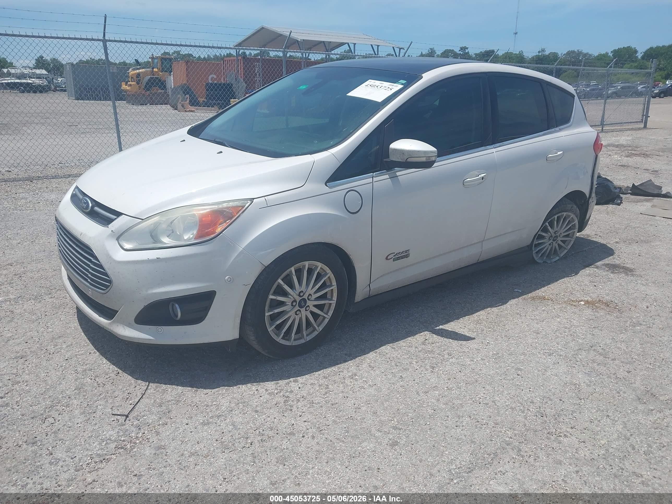 2015 Ford C-max Energi Sel White vin: 1FADP5CU9FL108588