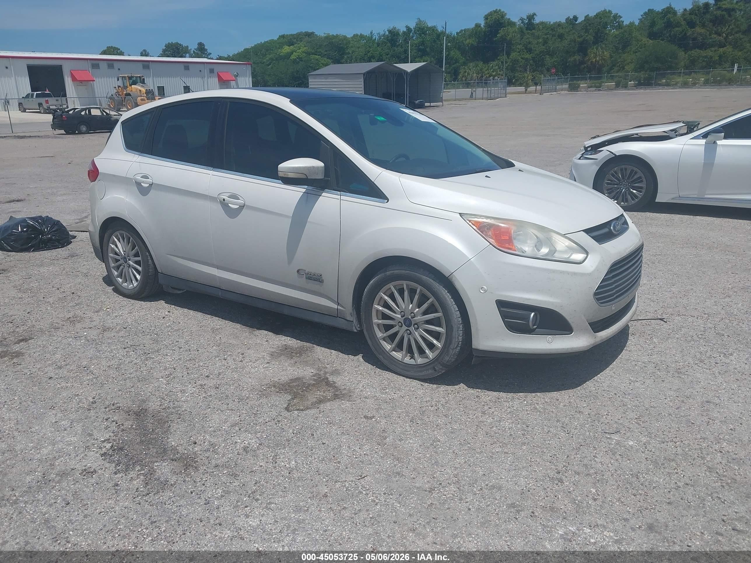 2015 Ford C-max Energi Sel White vin: 1FADP5CU9FL108588