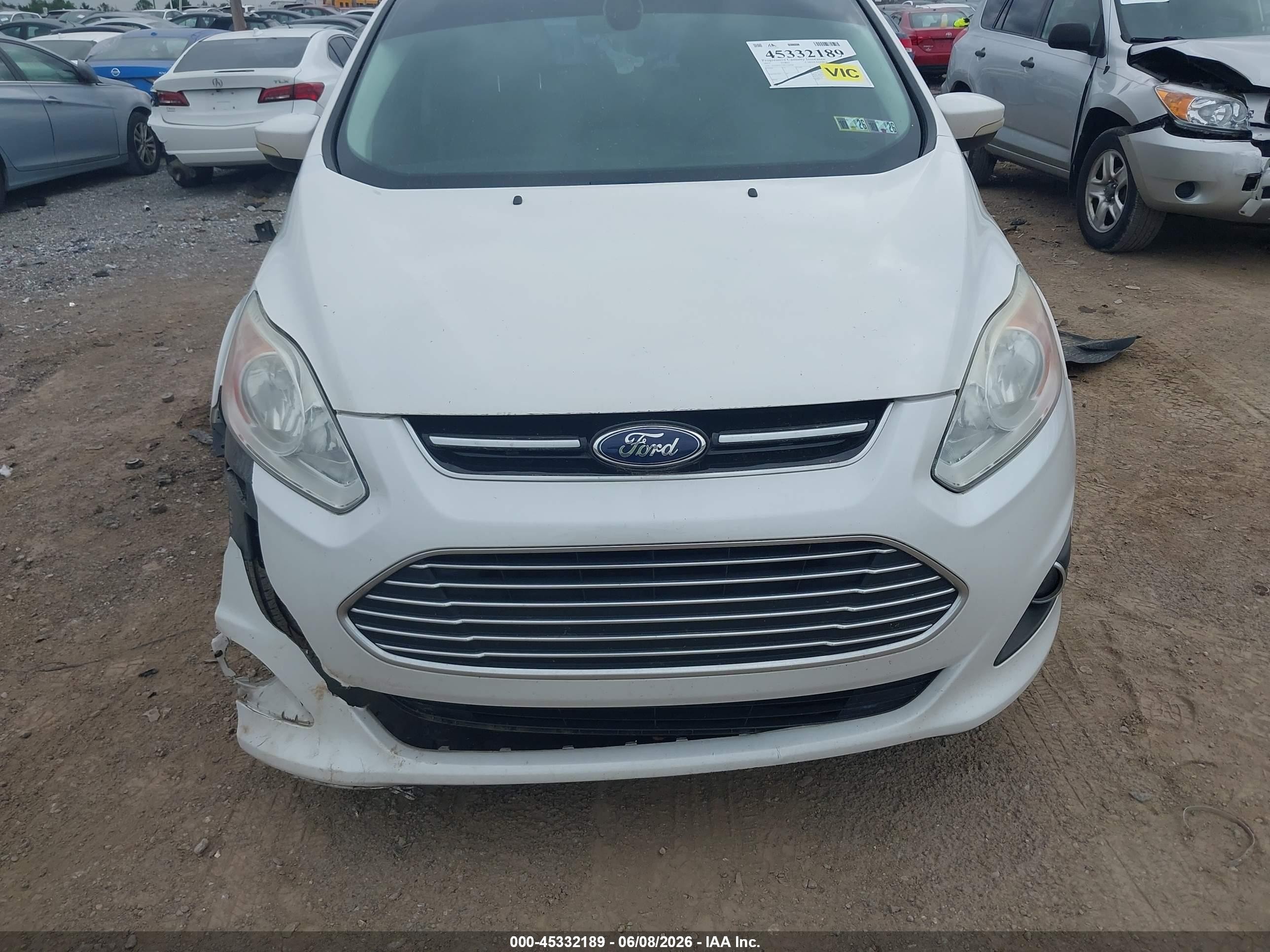 2015 Ford C-max Energi Sel White vin: 1FADP5CU9FL114746