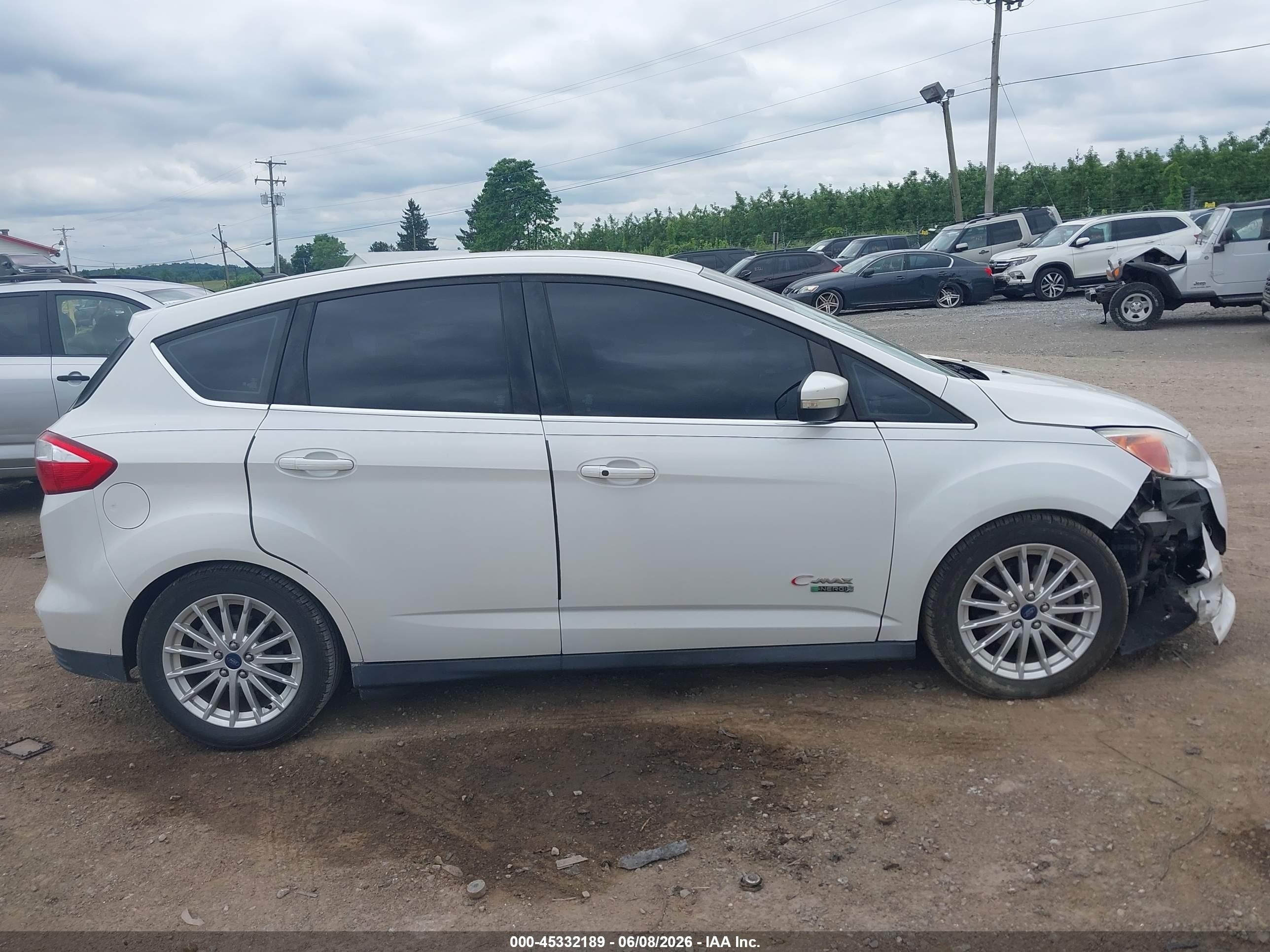 2015 Ford C-max Energi Sel White vin: 1FADP5CU9FL114746