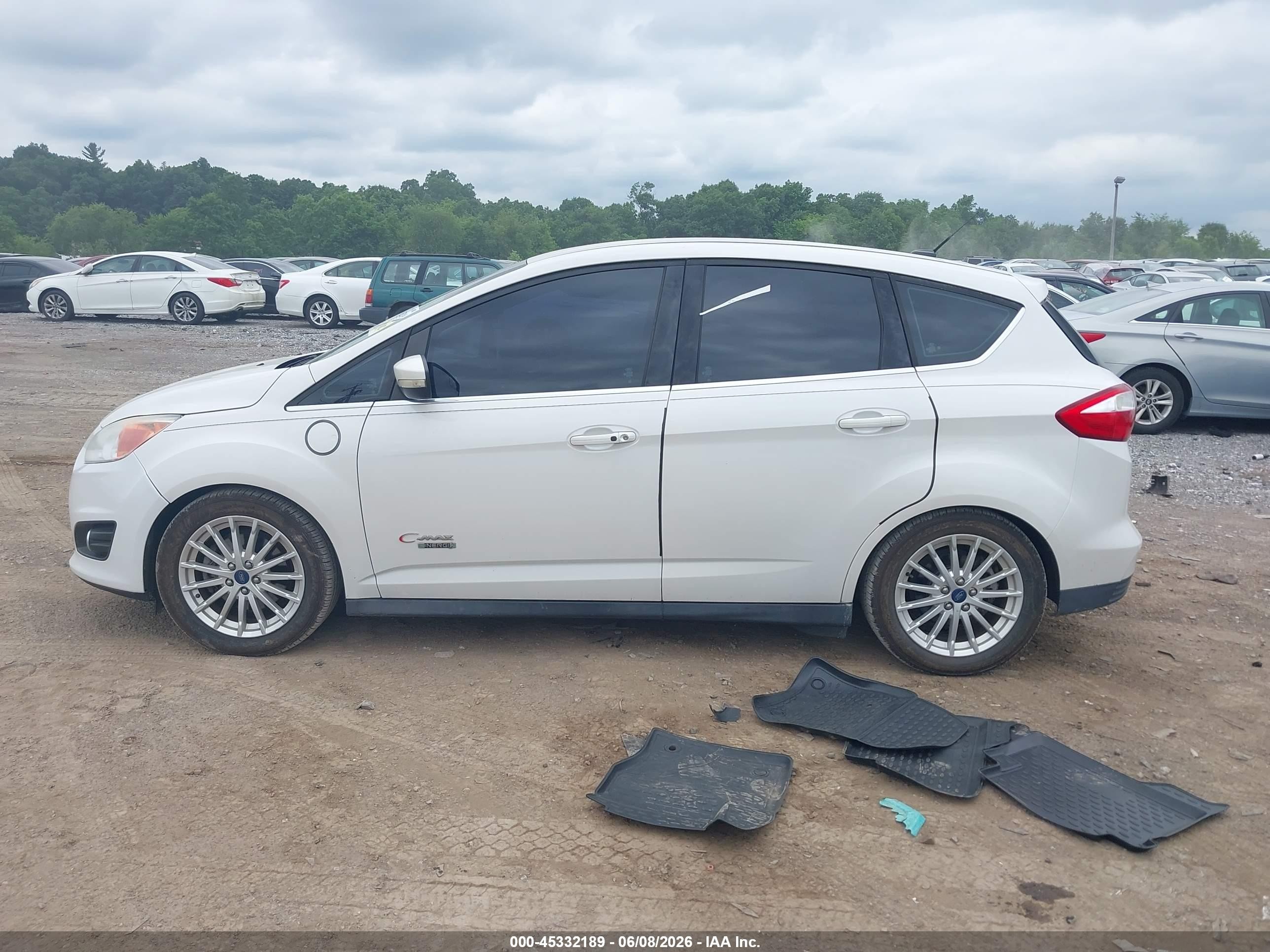 2015 Ford C-max Energi Sel White vin: 1FADP5CU9FL114746