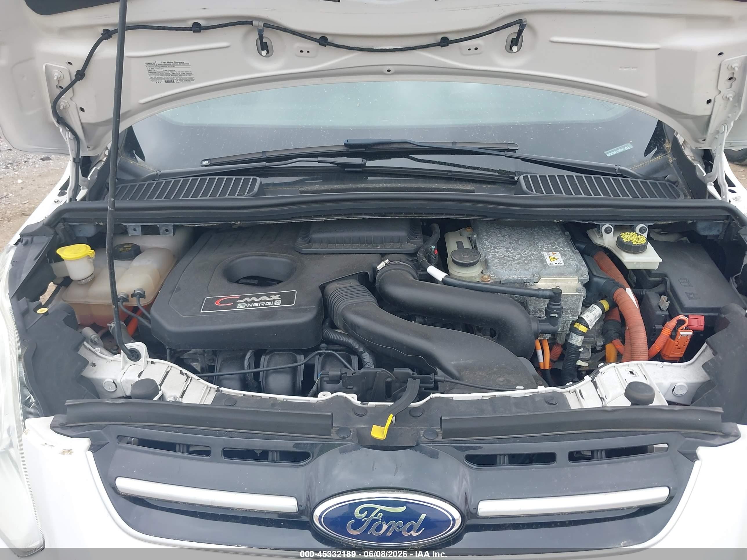 2015 Ford C-max Energi Sel White vin: 1FADP5CU9FL114746