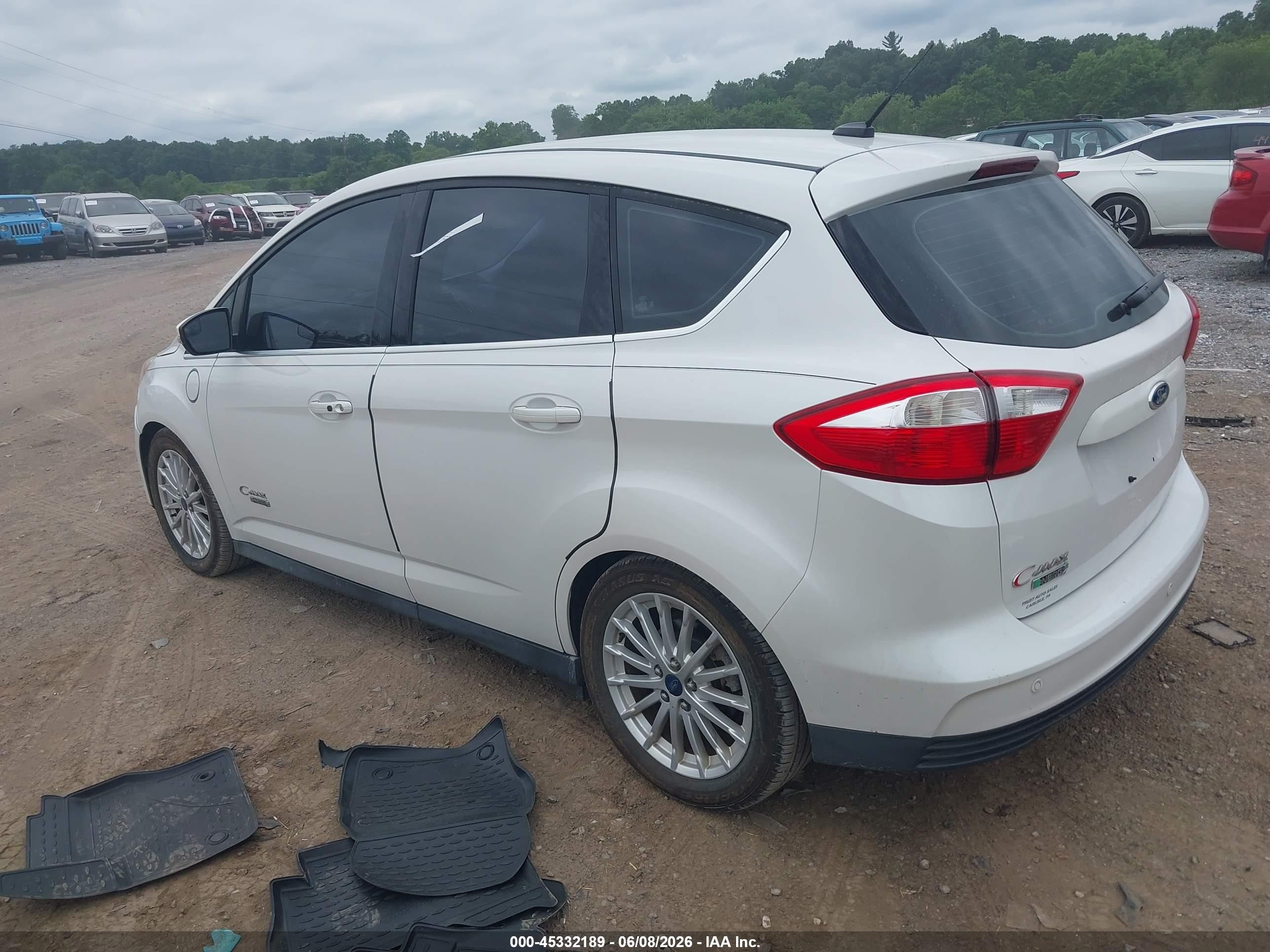 2015 Ford C-max Energi Sel White vin: 1FADP5CU9FL114746