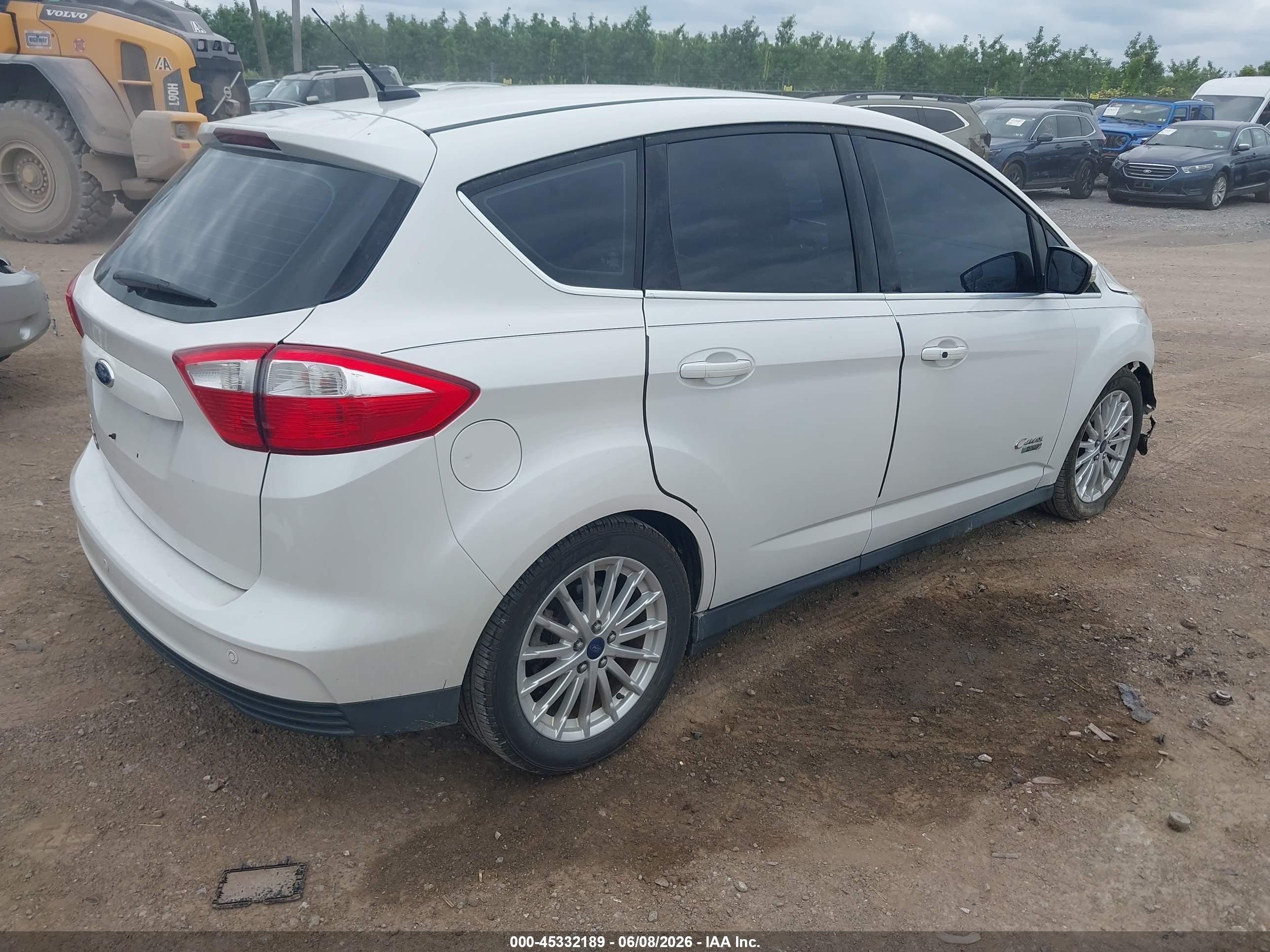 2015 Ford C-max Energi Sel White vin: 1FADP5CU9FL114746
