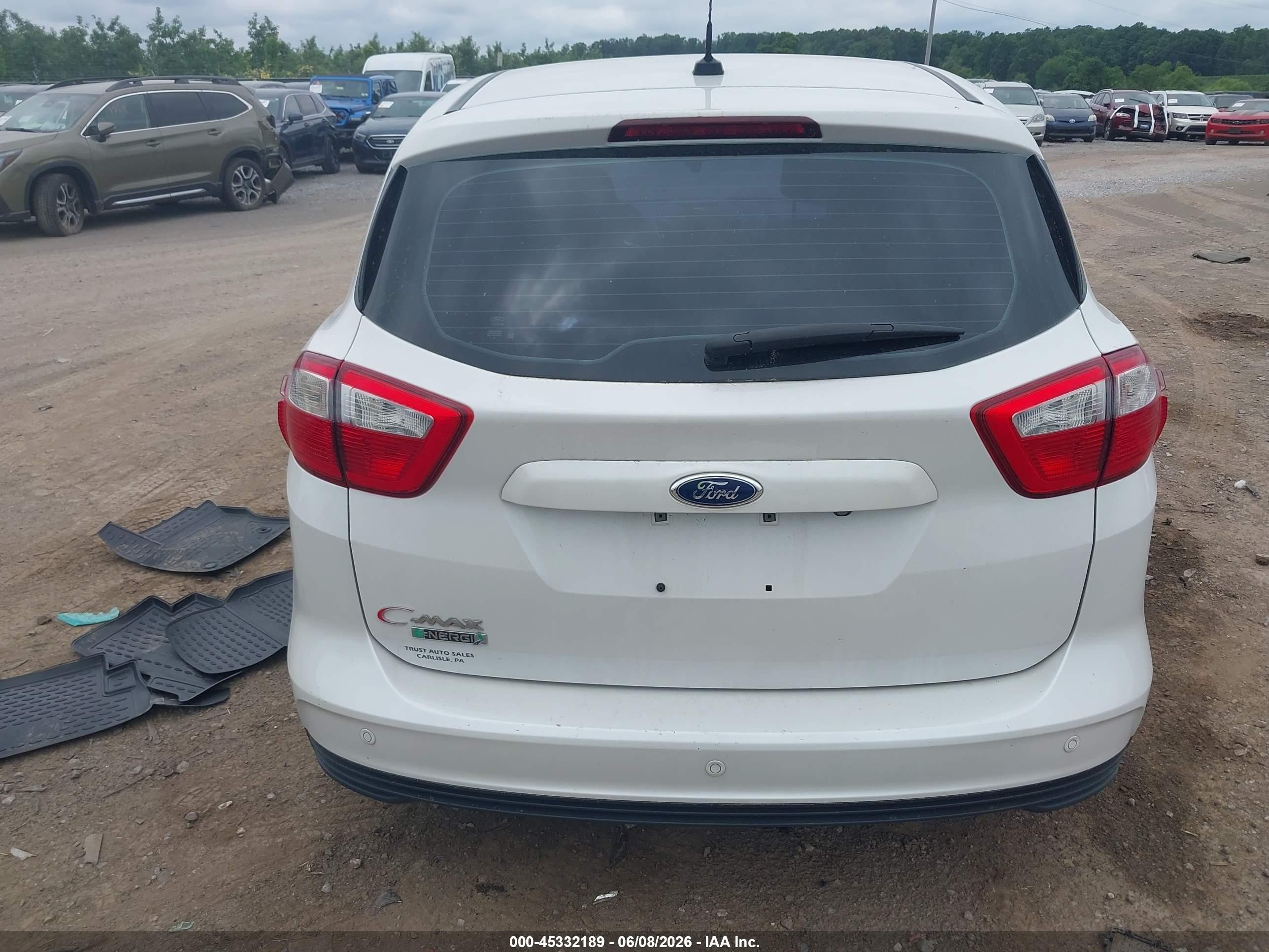 2015 Ford C-max Energi Sel White vin: 1FADP5CU9FL114746