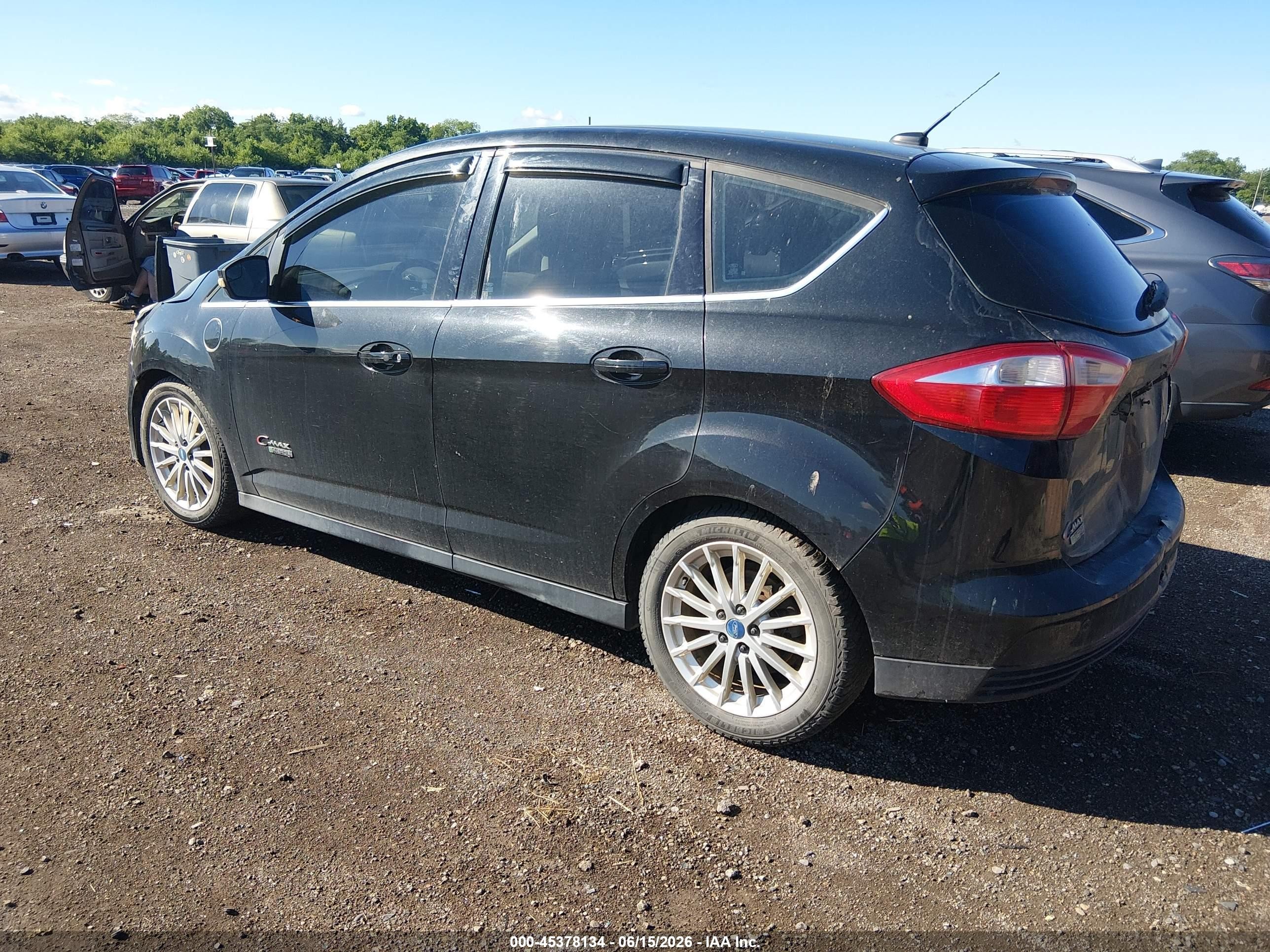 2013 Ford C-max Energi Sel Black vin: 1FADP5CUXDL512318
