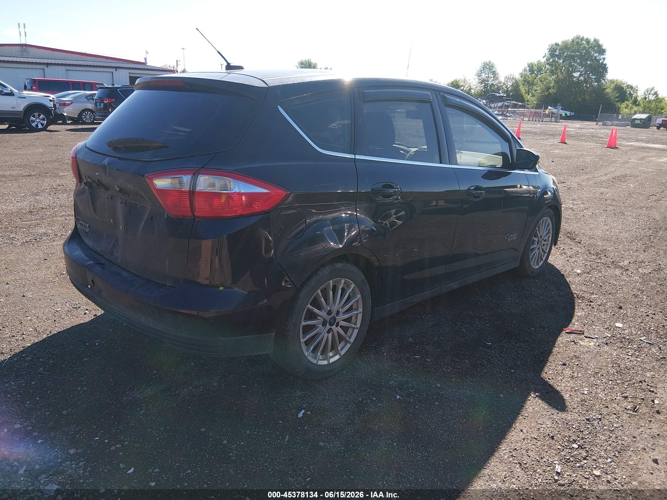 2013 Ford C-max Energi Sel Black vin: 1FADP5CUXDL512318