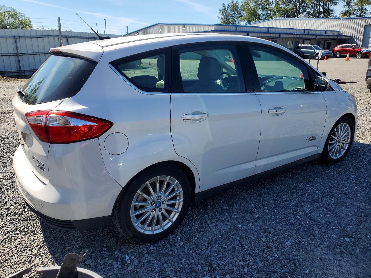 2013 Ford C-max Premium White vin: 1FADP5CUXDL522587
