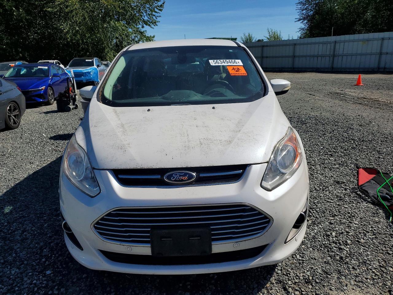 2013 Ford C-max Premium White vin: 1FADP5CUXDL522587