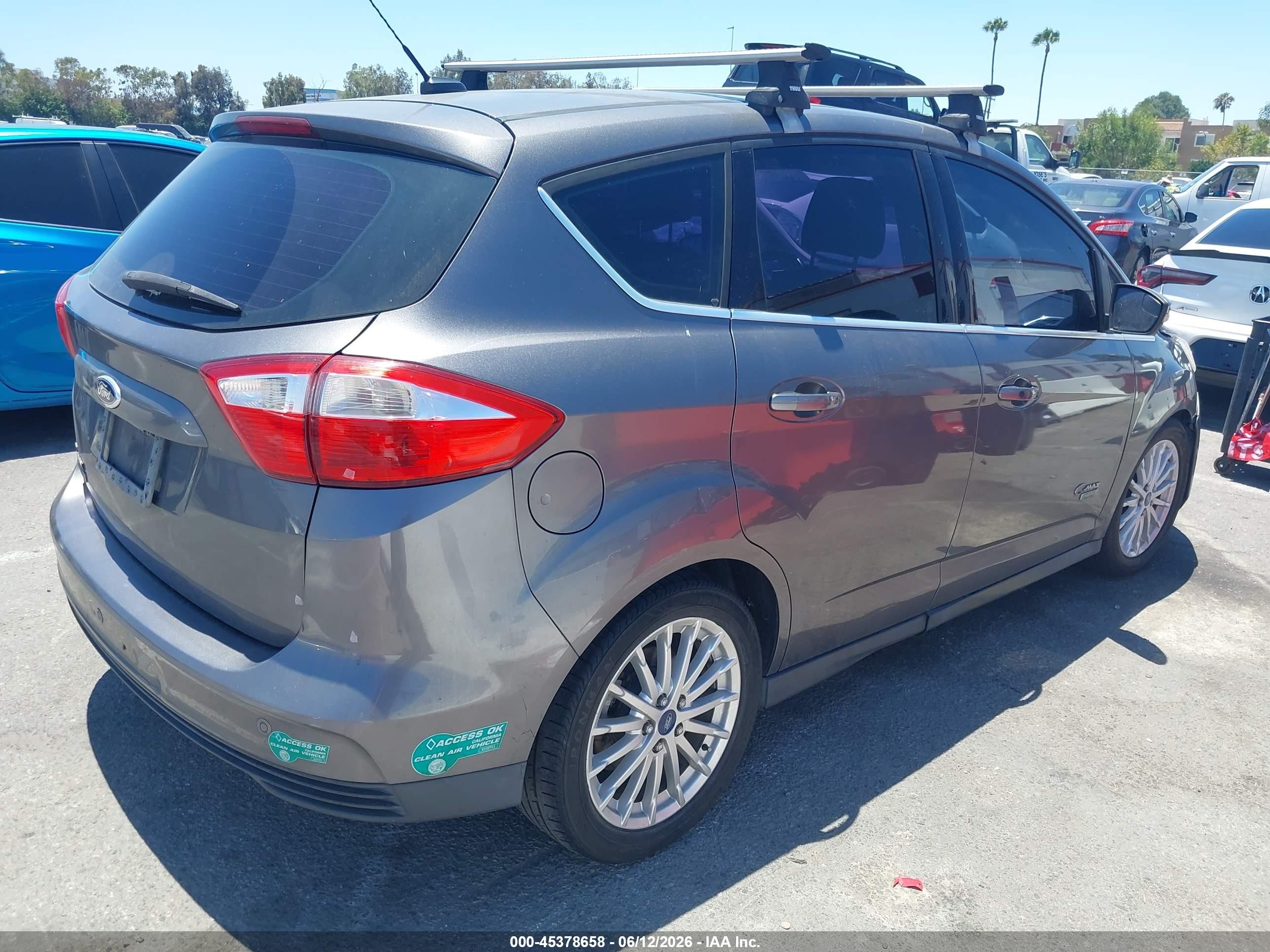 2013 Ford C-max Energi Sel Gray vin: 1FADP5CUXDL522637