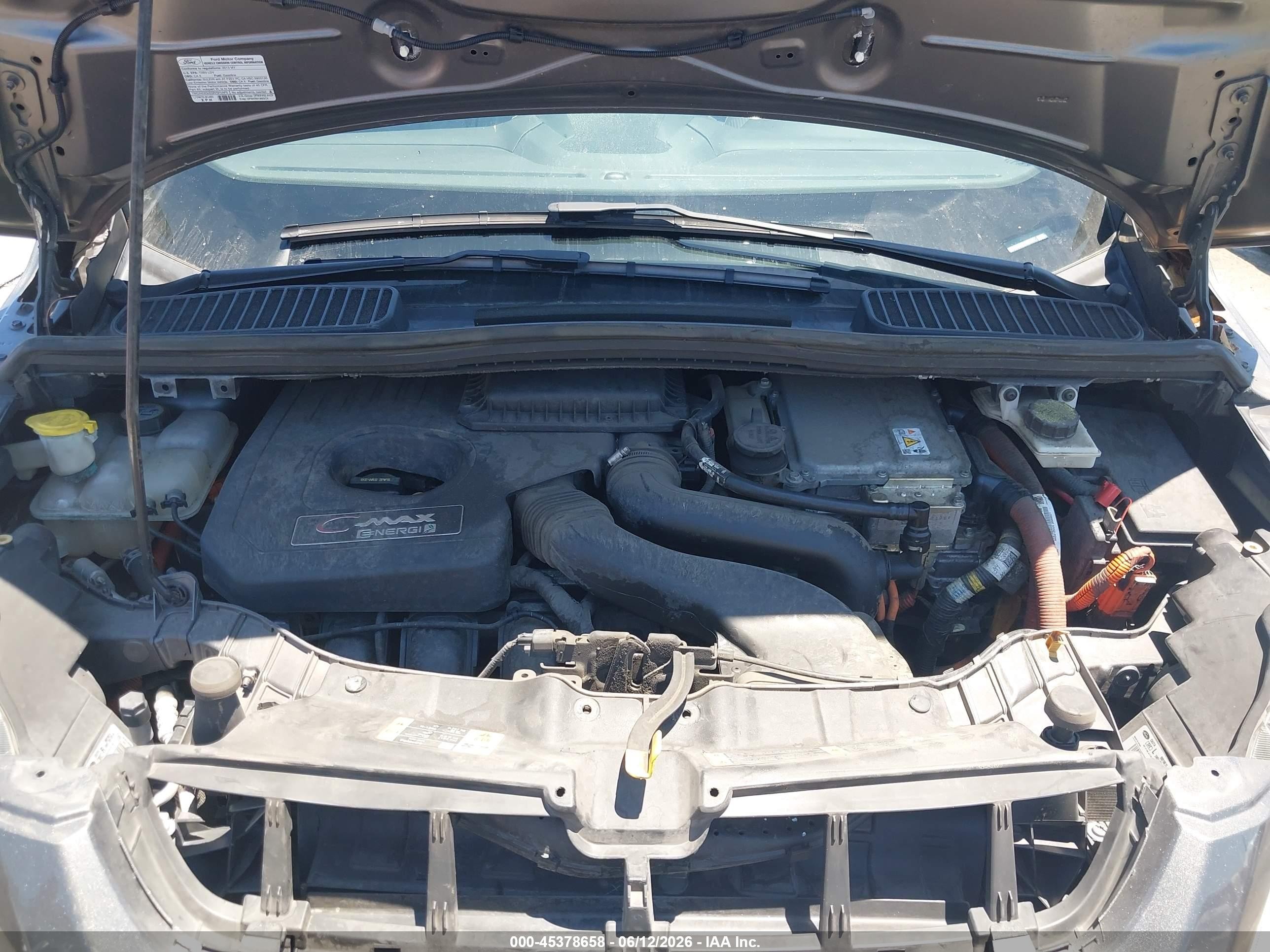 2013 Ford C-max Energi Sel Gray vin: 1FADP5CUXDL522637