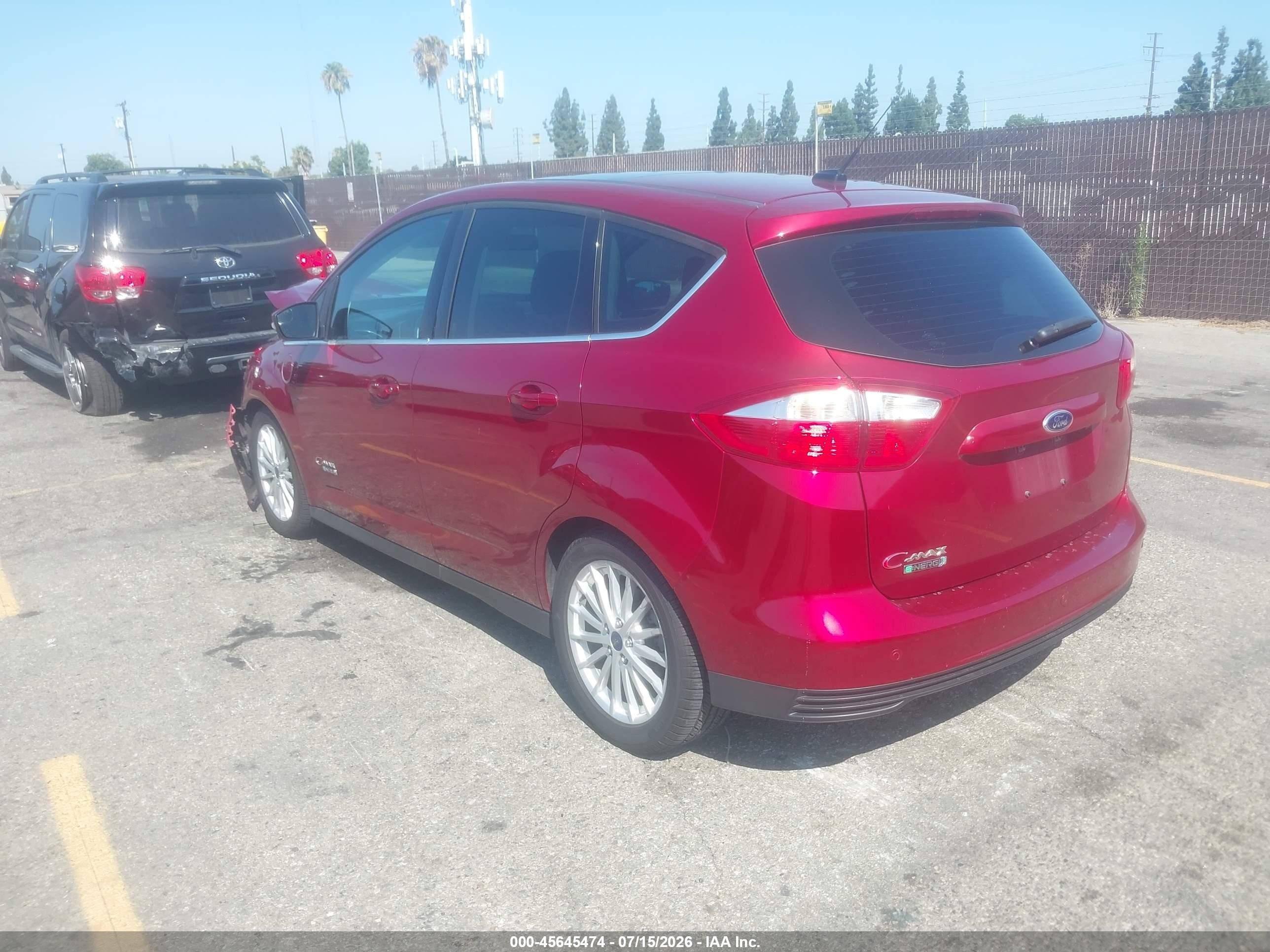 2013 Ford C-max Energi Sel Красный vin: 1FADP5CUXDL536599