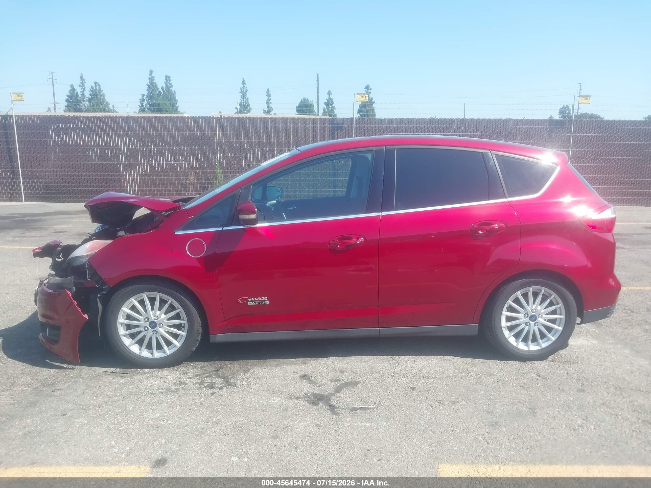 2013 Ford C-max Energi Sel Красный vin: 1FADP5CUXDL536599