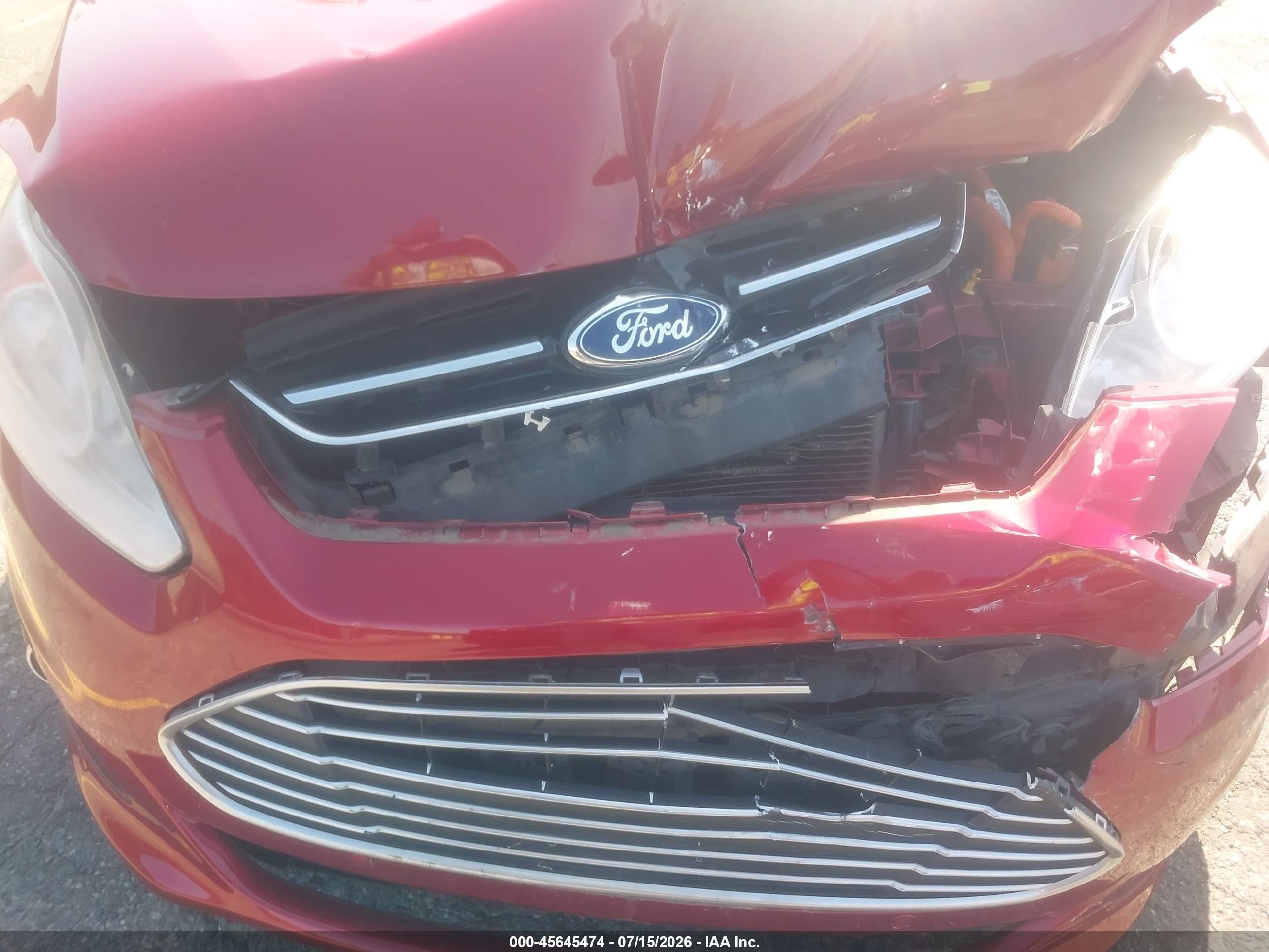 2013 Ford C-max Energi Sel Красный vin: 1FADP5CUXDL536599