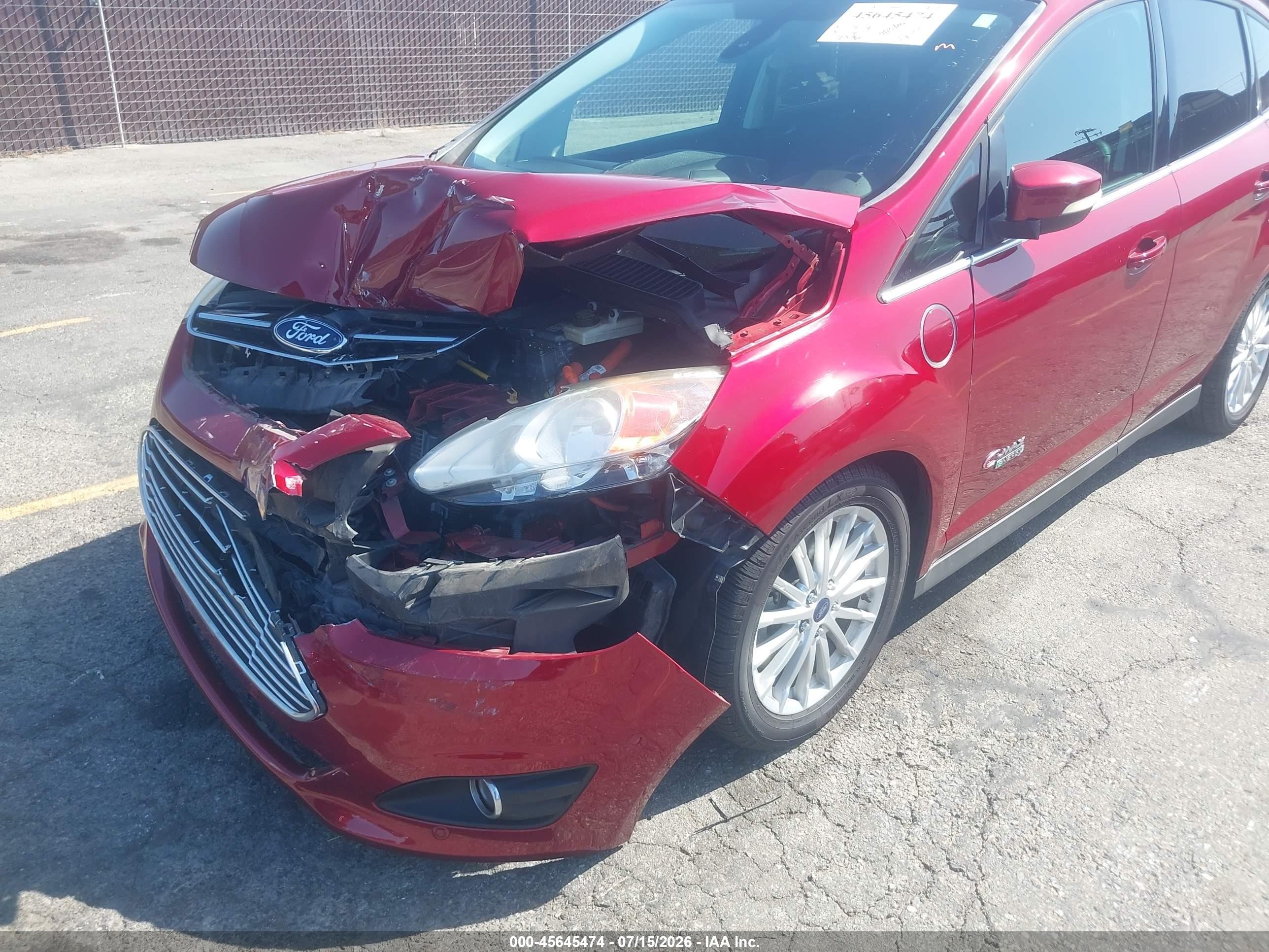 2013 Ford C-max Energi Sel Красный vin: 1FADP5CUXDL536599