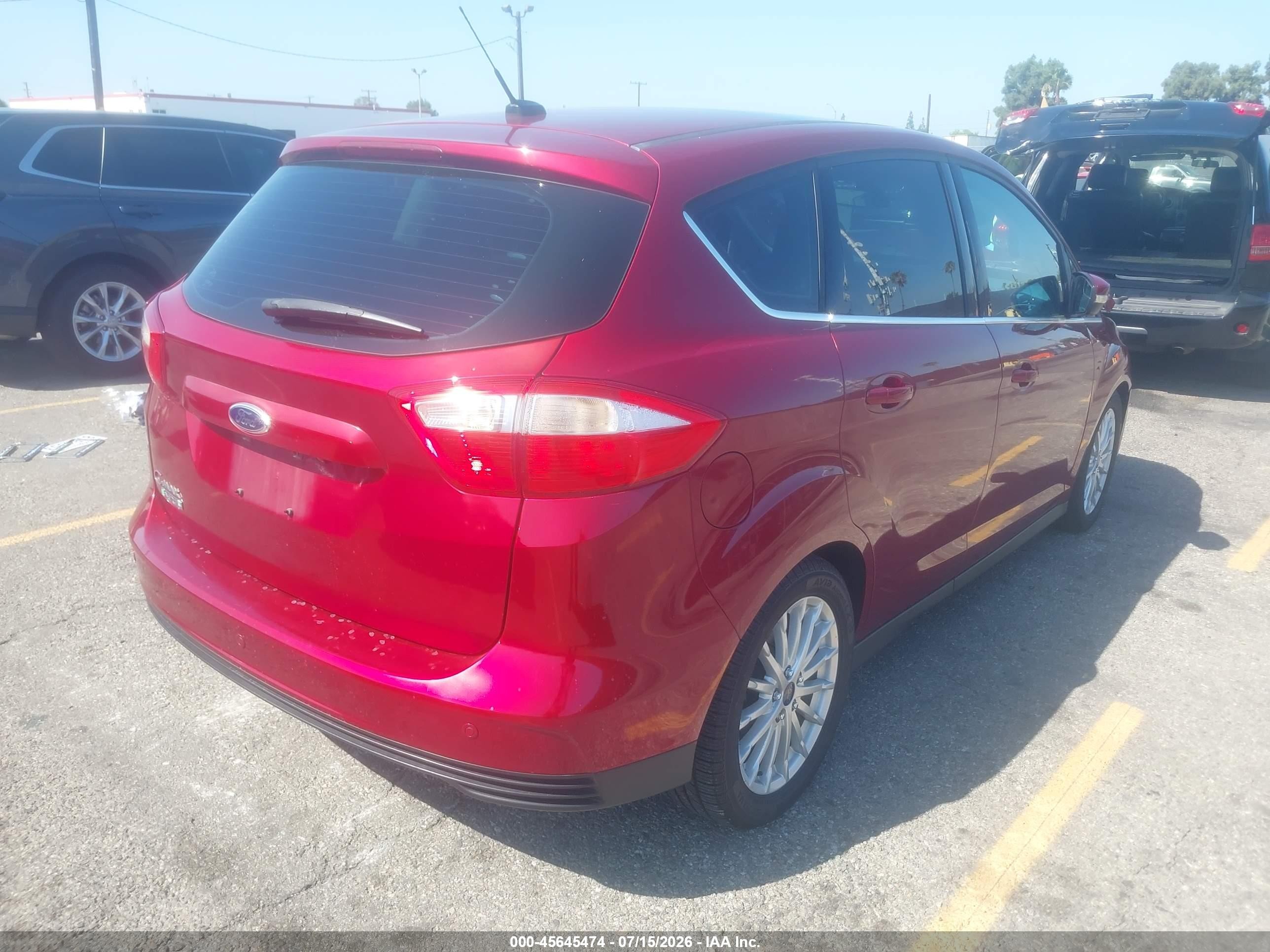 2013 Ford C-max Energi Sel Красный vin: 1FADP5CUXDL536599