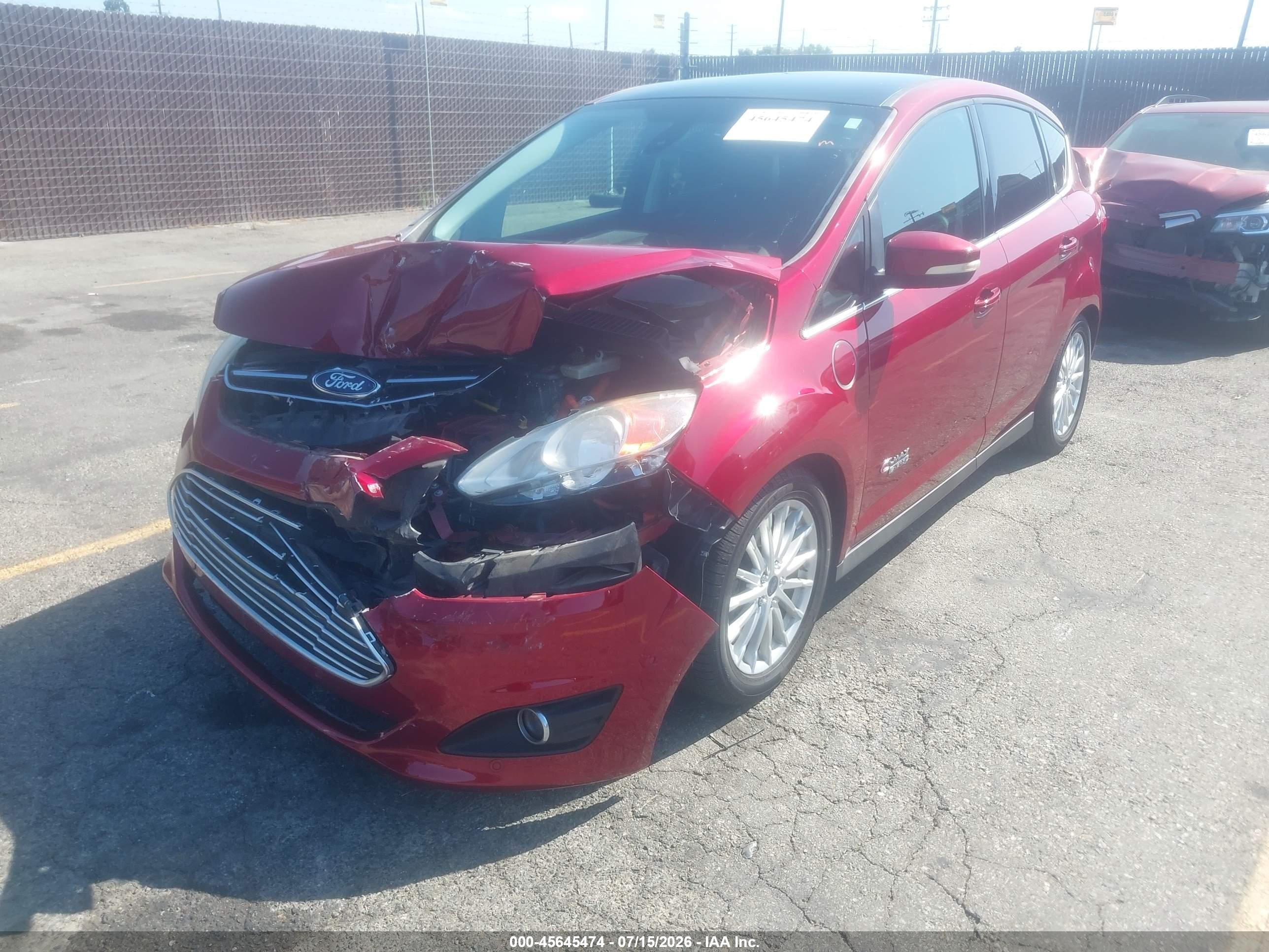 2013 Ford C-max Energi Sel Красный vin: 1FADP5CUXDL536599