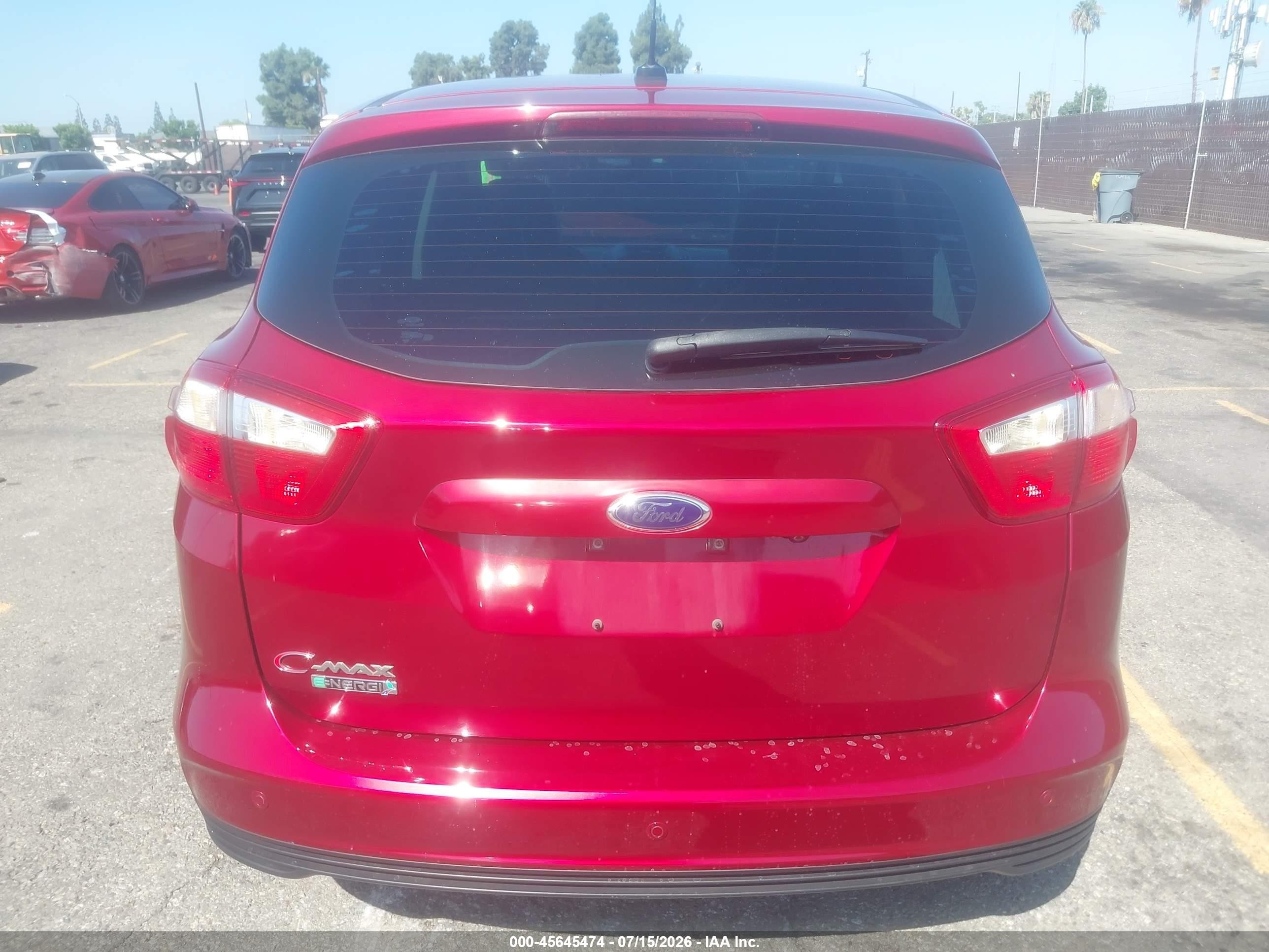2013 Ford C-max Energi Sel Красный vin: 1FADP5CUXDL536599