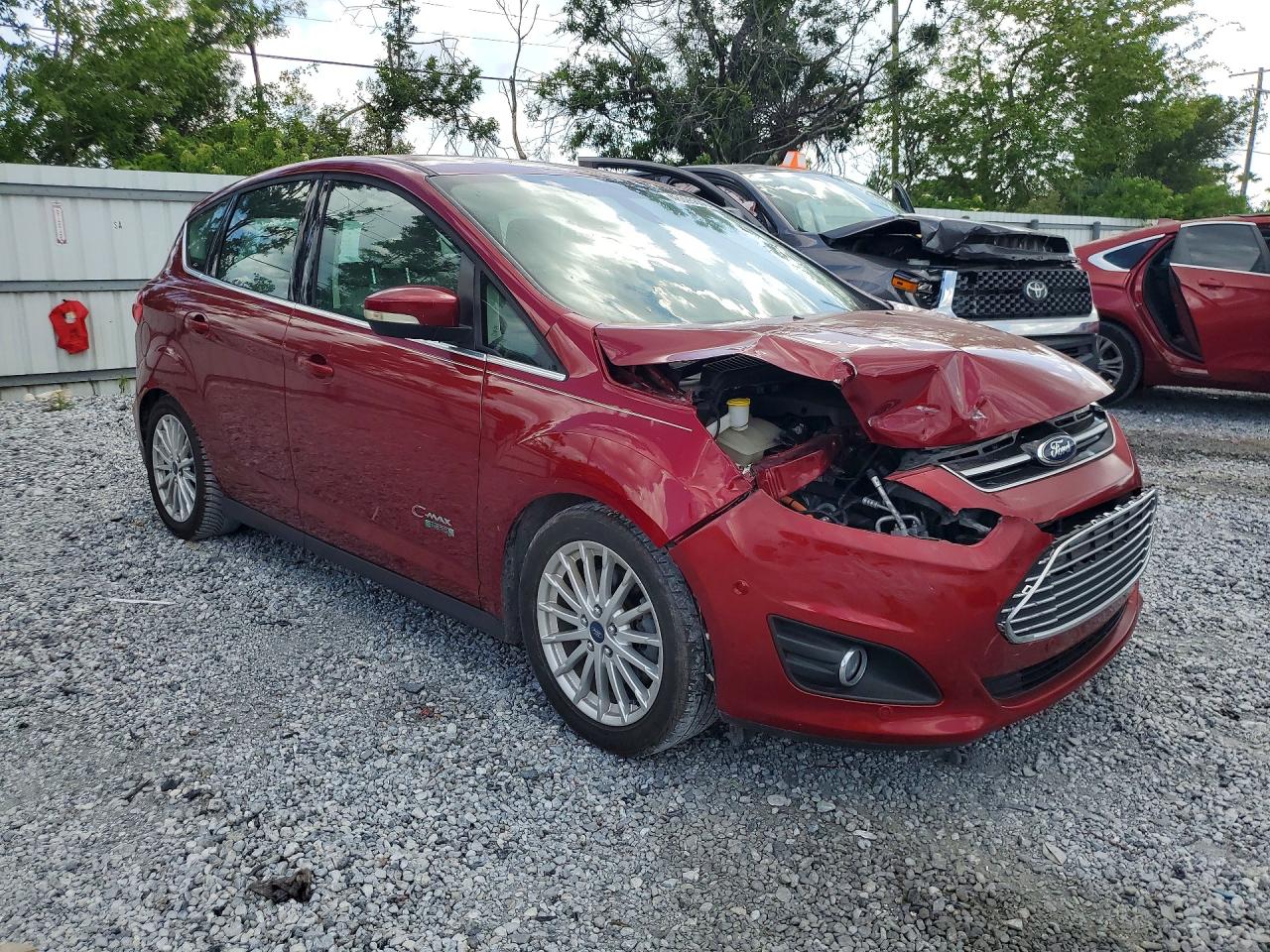 2013 Ford C-max Premium Red vin: 1FADP5CUXDL553578