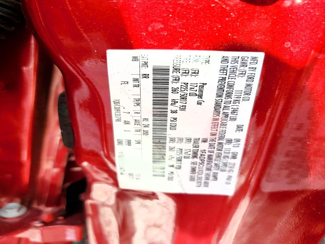 2013 Ford C-max Premium Red vin: 1FADP5CUXDL553578