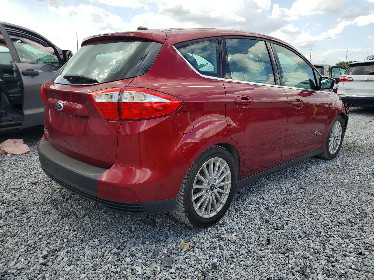 2013 Ford C-max Premium Red vin: 1FADP5CUXDL553578