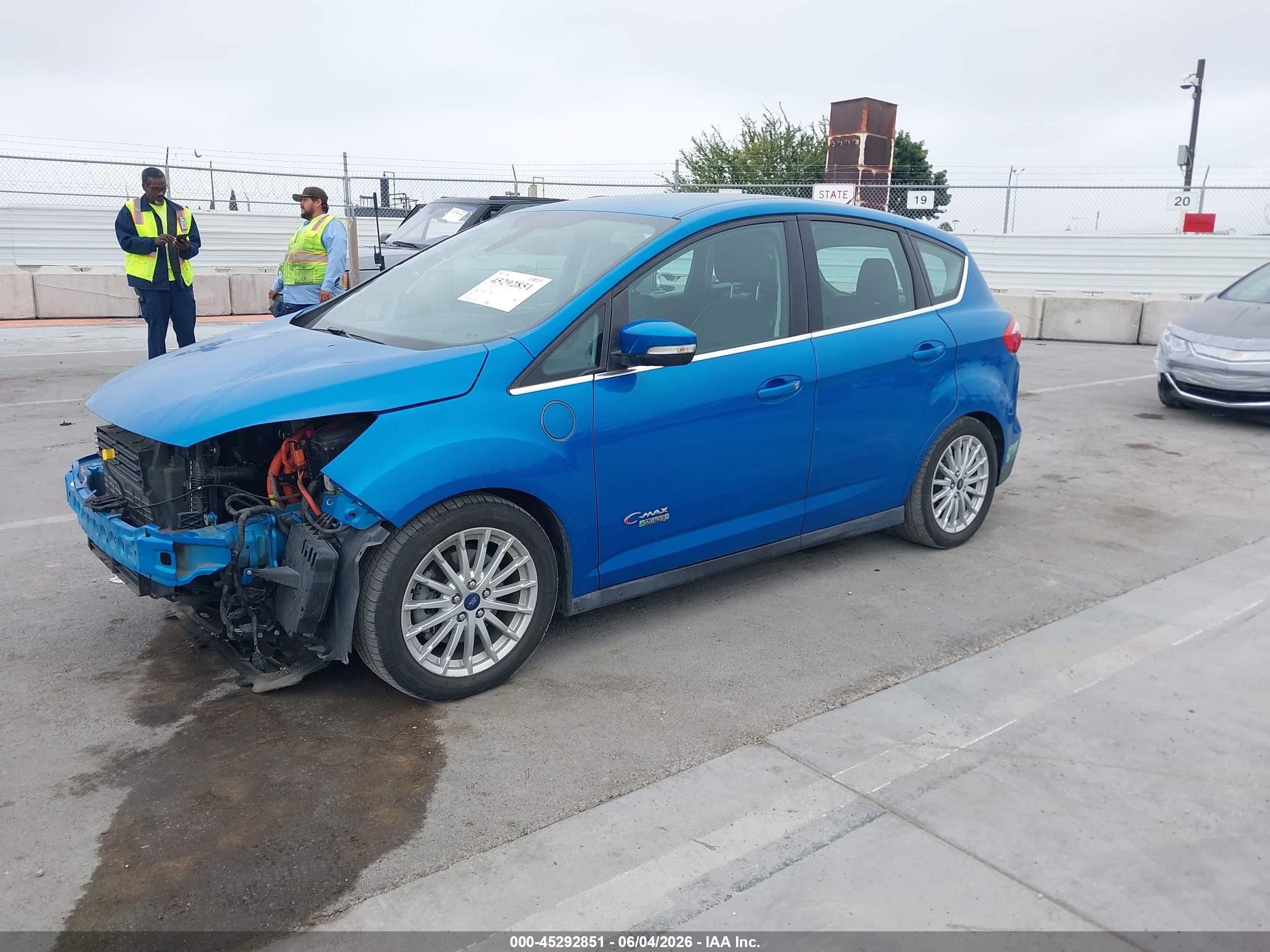 2013 Ford C-max Energi Sel Blue vin: 1FADP5CUXDL556206