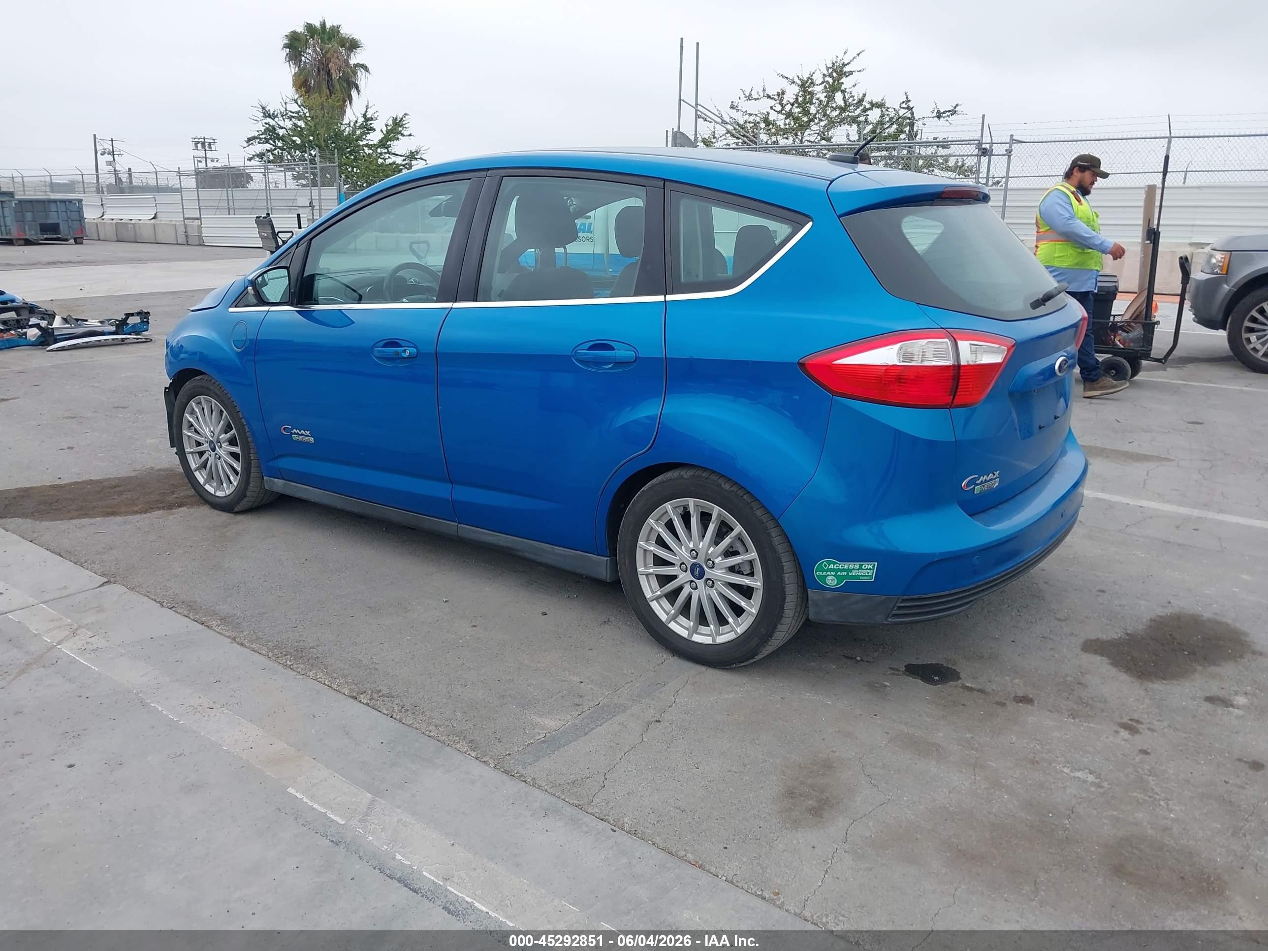 2013 Ford C-max Energi Sel Blue vin: 1FADP5CUXDL556206