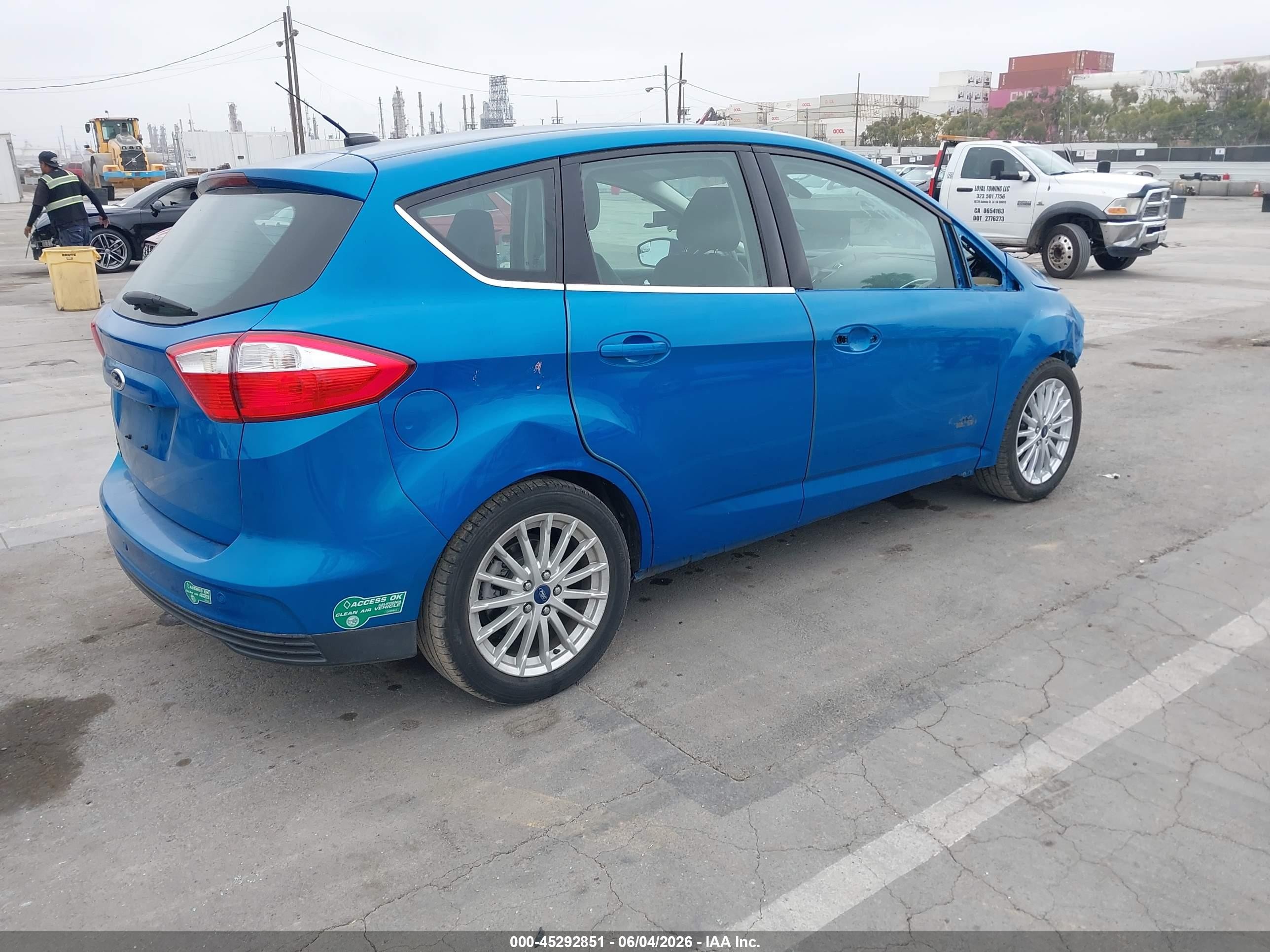 2013 Ford C-max Energi Sel Blue vin: 1FADP5CUXDL556206