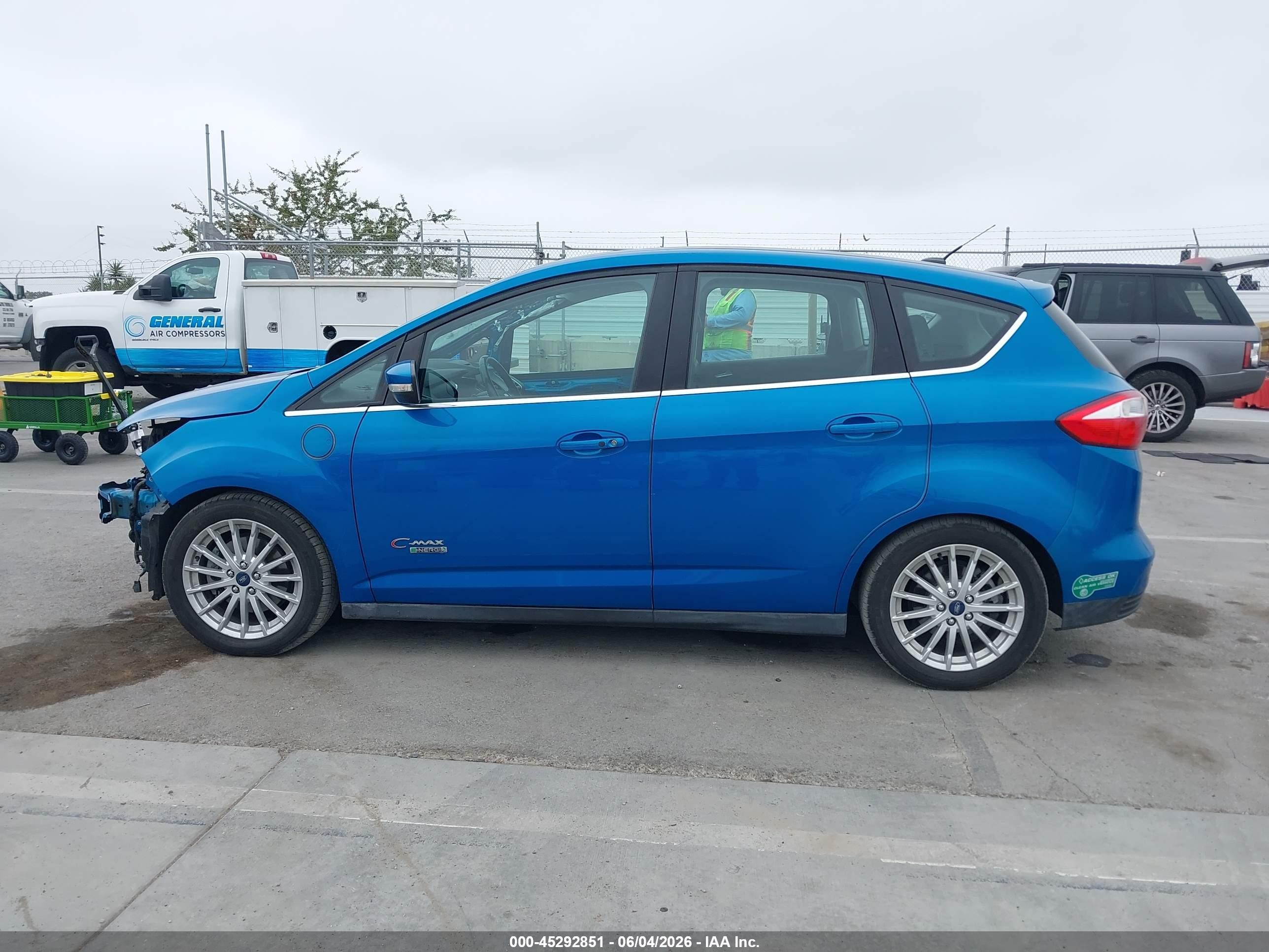 2013 Ford C-max Energi Sel Blue vin: 1FADP5CUXDL556206