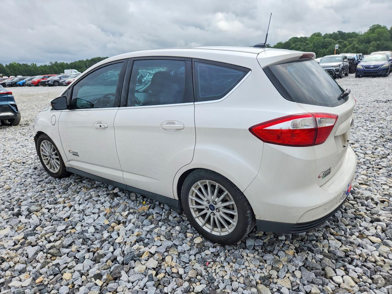 2014 Ford C-max Premium White vin: 1FADP5CUXEL500512