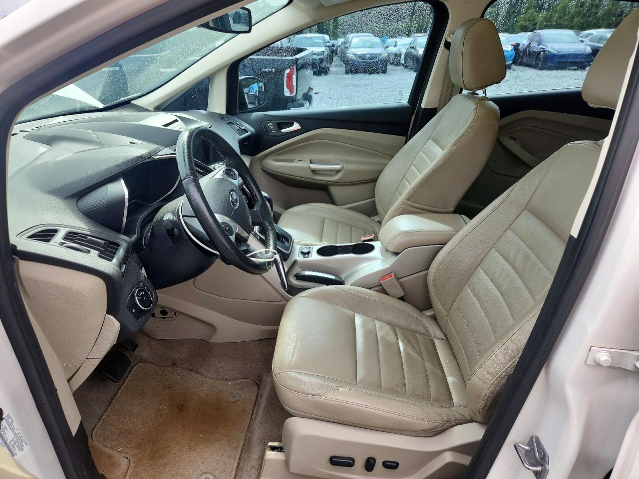 2014 Ford C-max Premium White vin: 1FADP5CUXEL500512
